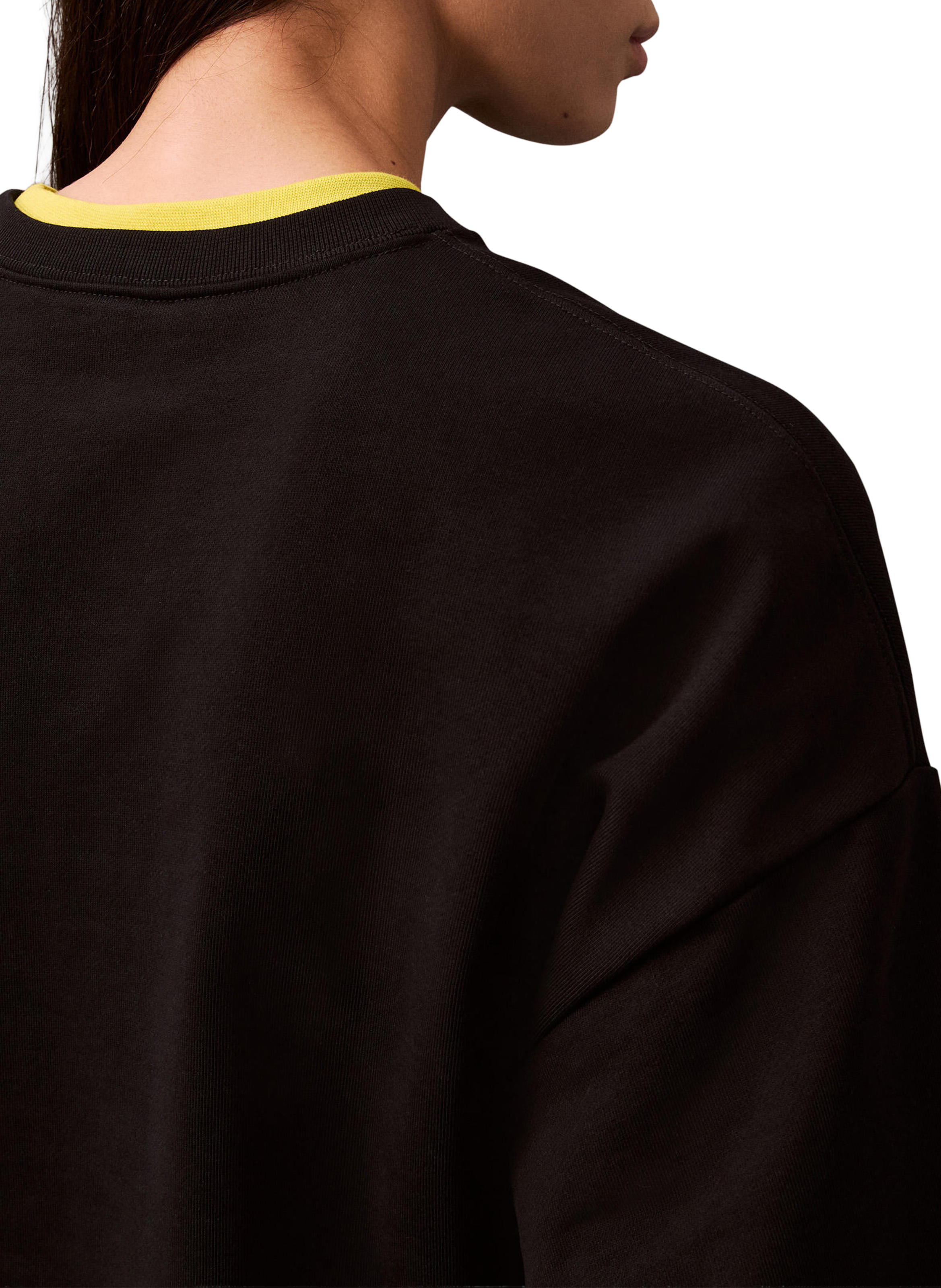 Sweatshirt en coton mélangé CALVIN KLEIN Noir