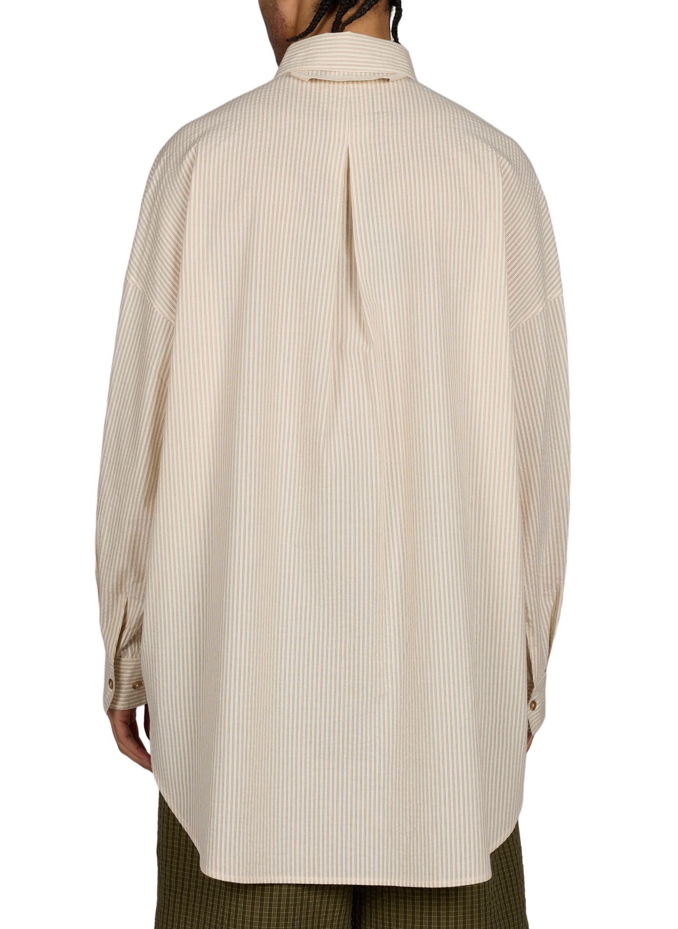 Camisa larga holgada a rayas MERELY MADE Beige