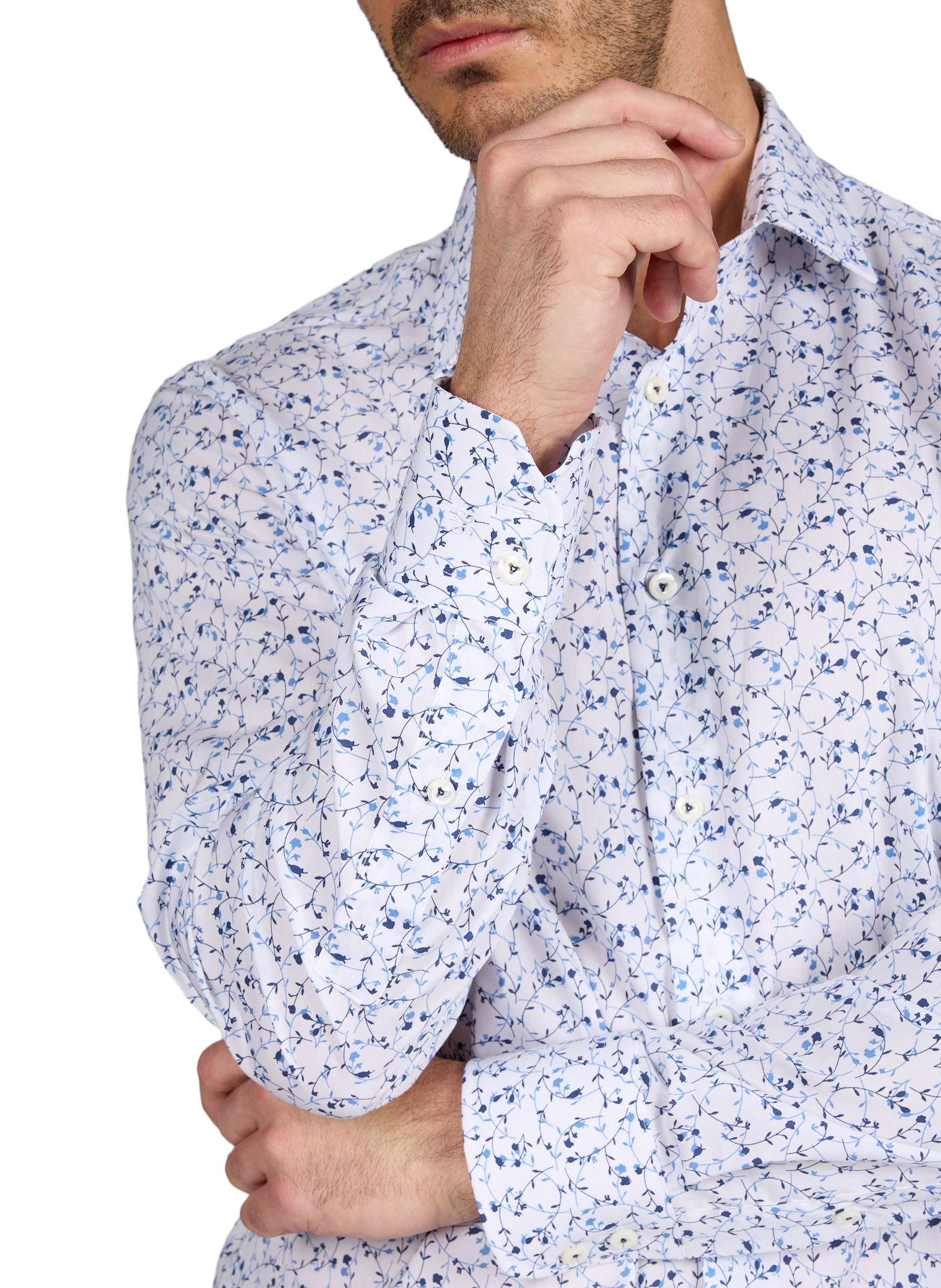 Cotton floral print Shirt VAN LAACK Blue