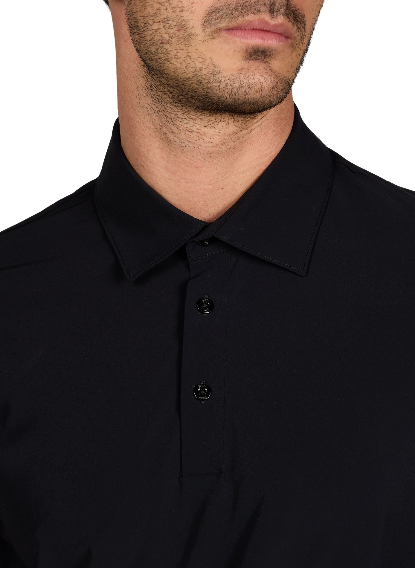 Classic-collar shirt with straight cuffs  HERNO Black