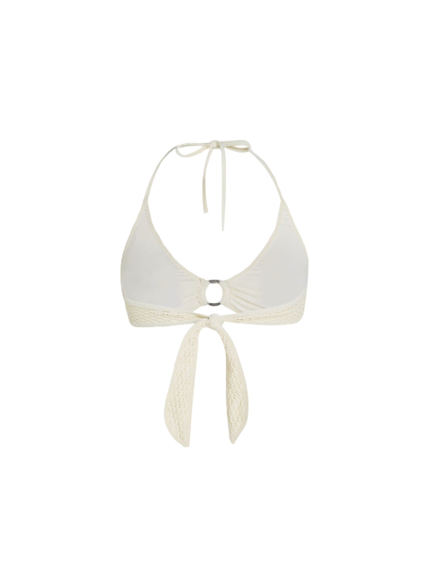 Haut de maillot de bain à nouer KARL LAGERFELD Blanc