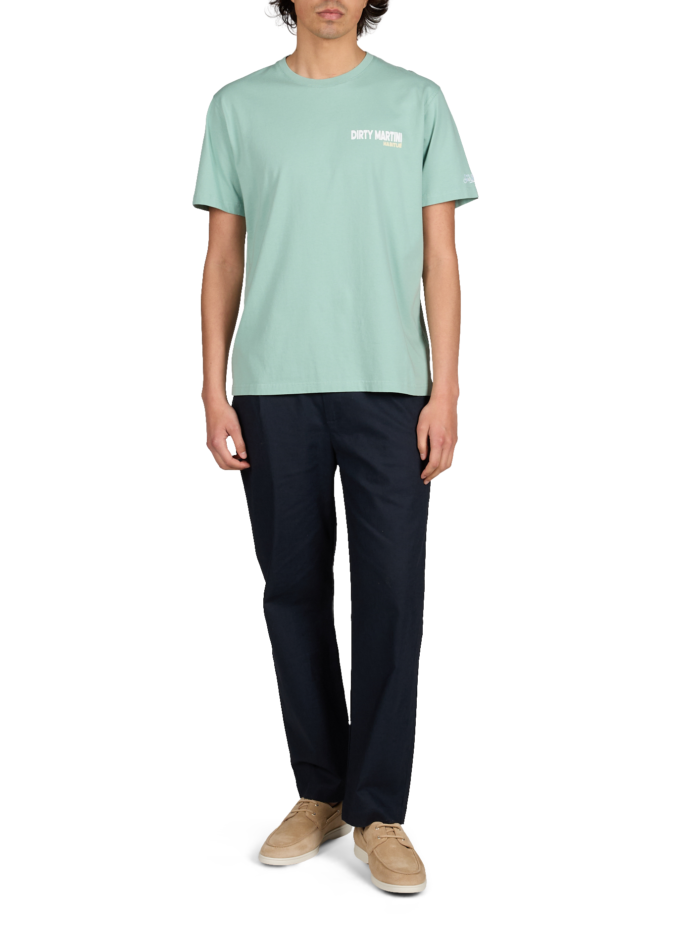 Straight cotton t-shirt MC2 SAINT BARTH Green