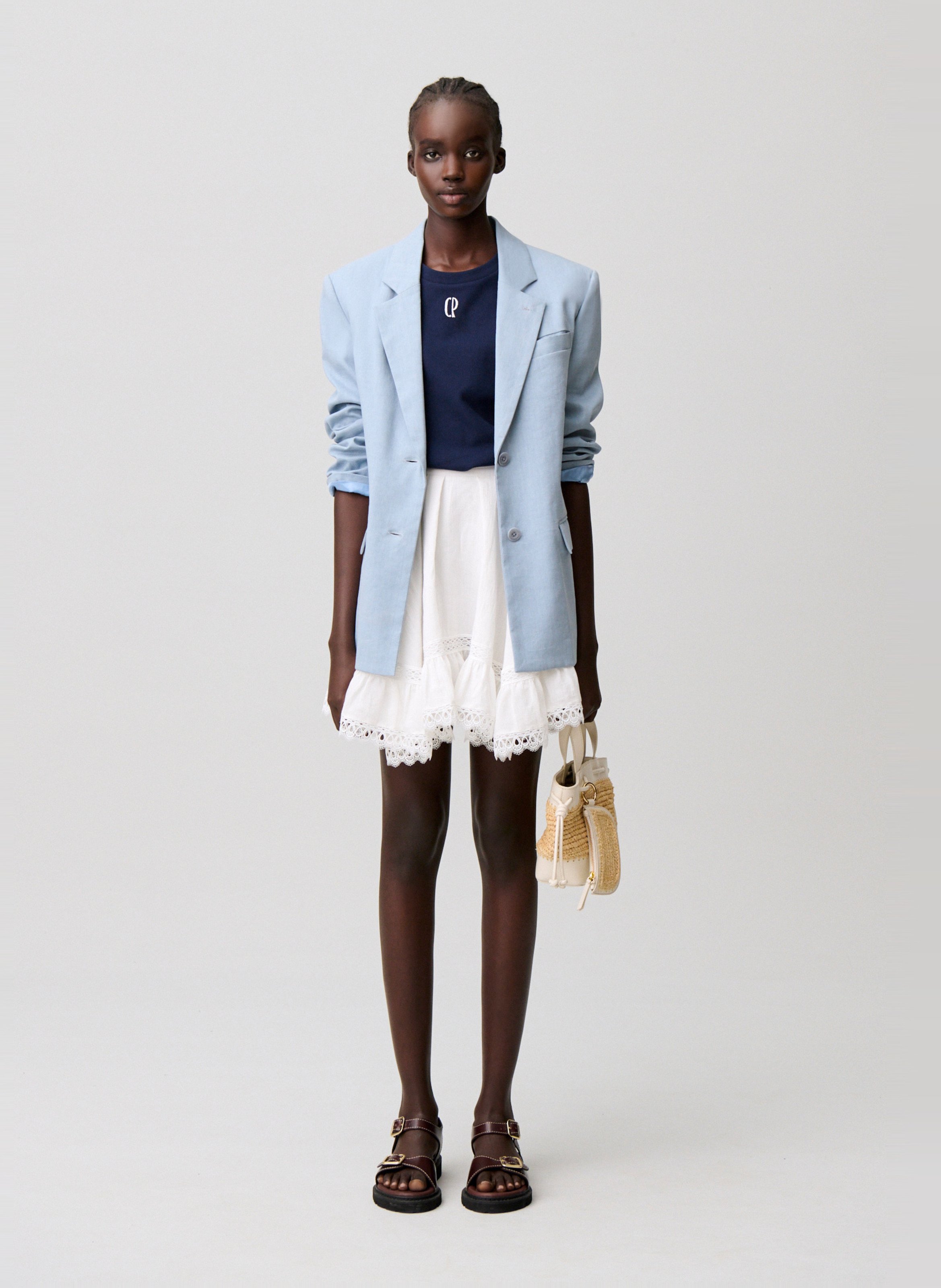 Jupe courte CLAUDIE PIERLOT Beige