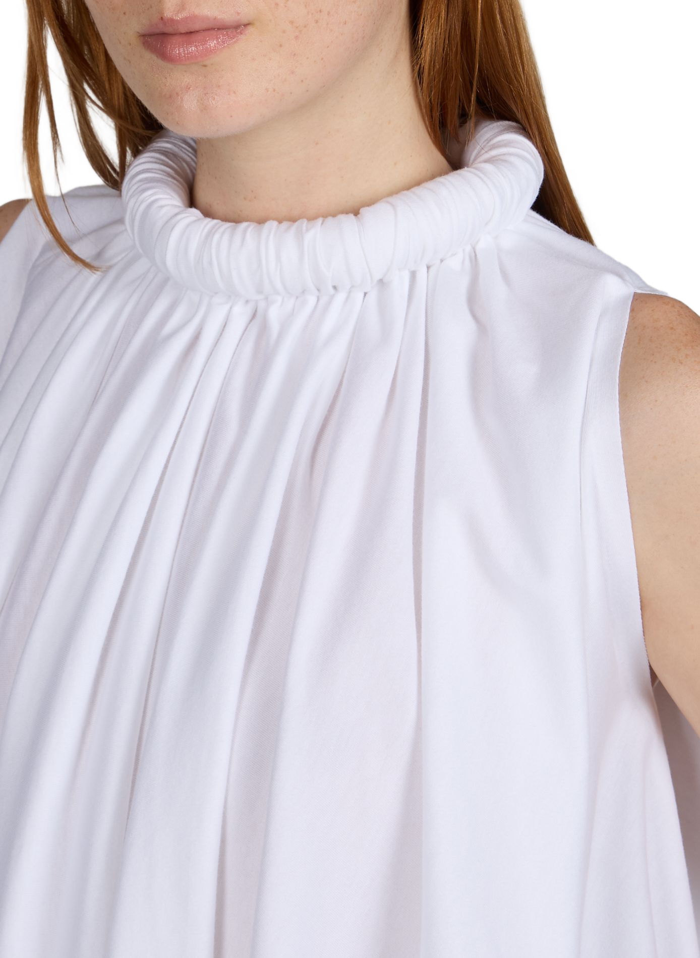 Flowy draped top cape COPERNI White