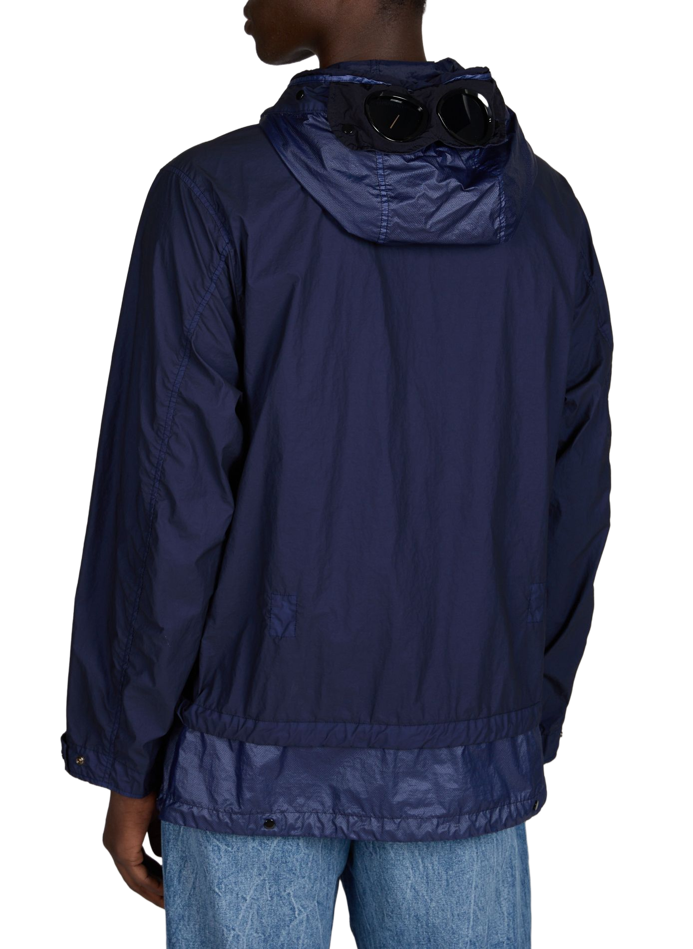 Bi-TM Mixed Goggle Hooded Jacket CP COMPANY Blue
