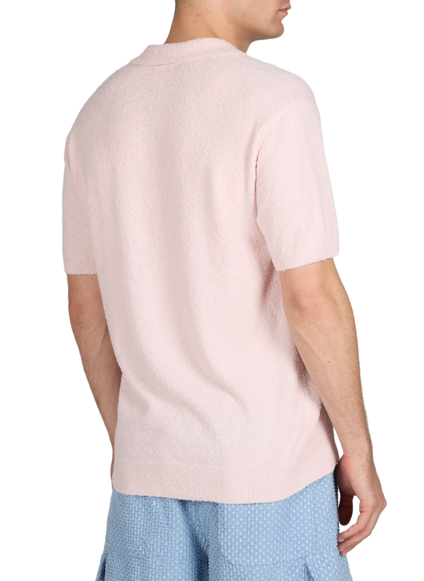 Polo à manches courtes en maille de coton mélangé CLOSED Rose