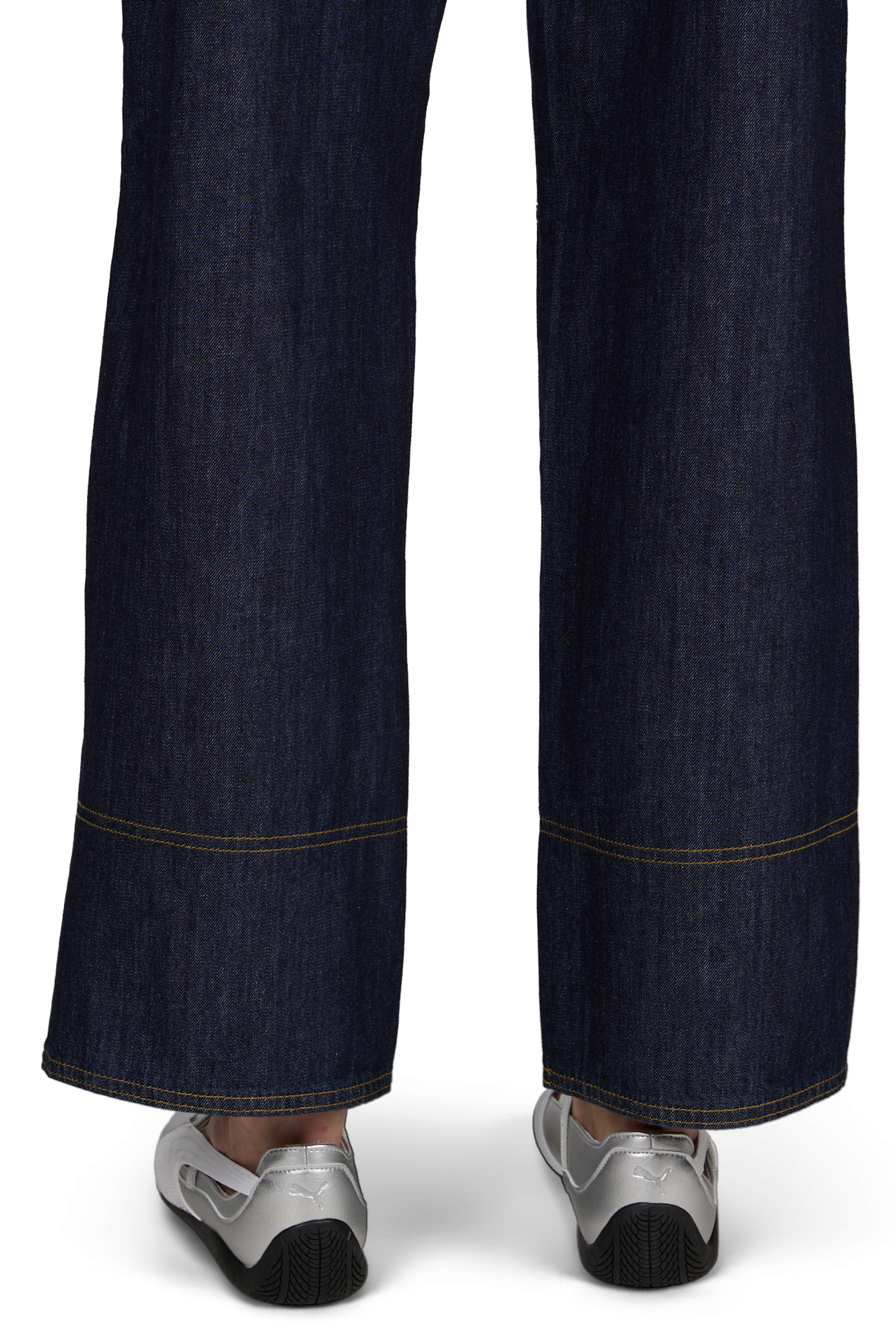 Straight medium-rise cotton jeans ROUGE EDIT Blue