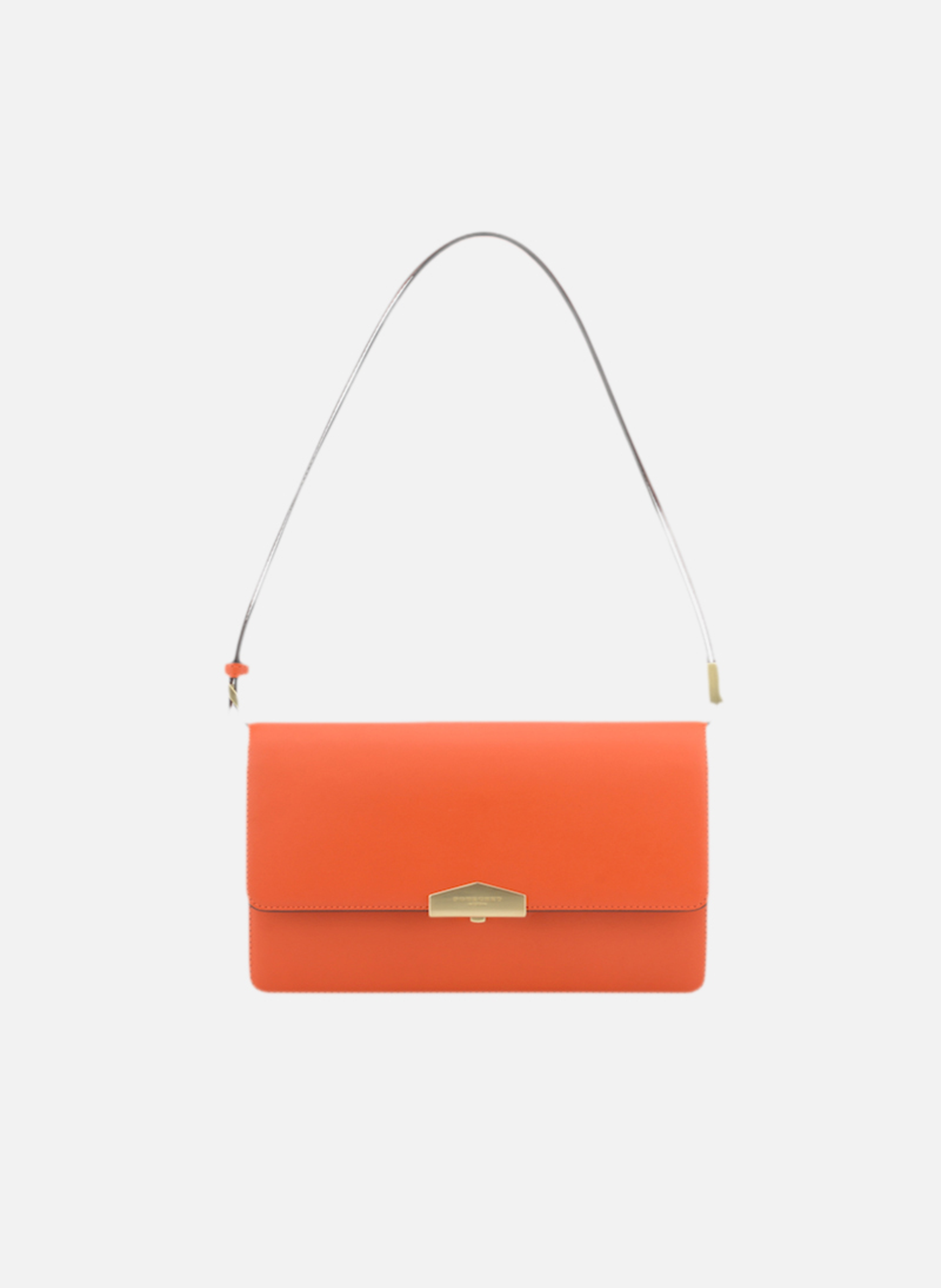 Anjou | sac porté épaule mm en cuir lisse  Orange