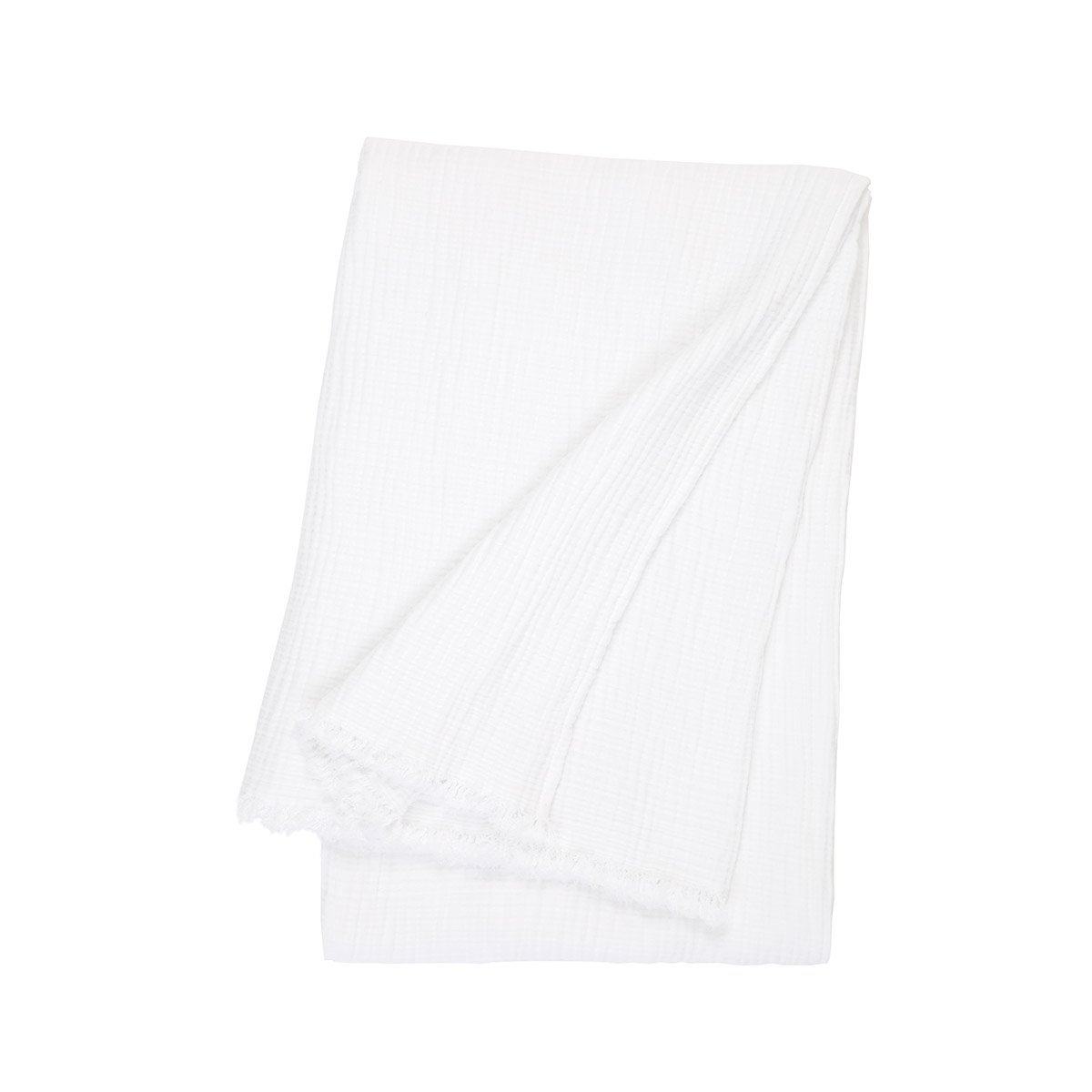 Plaid en gaze de coton, cyclades DESFORGES Blanc