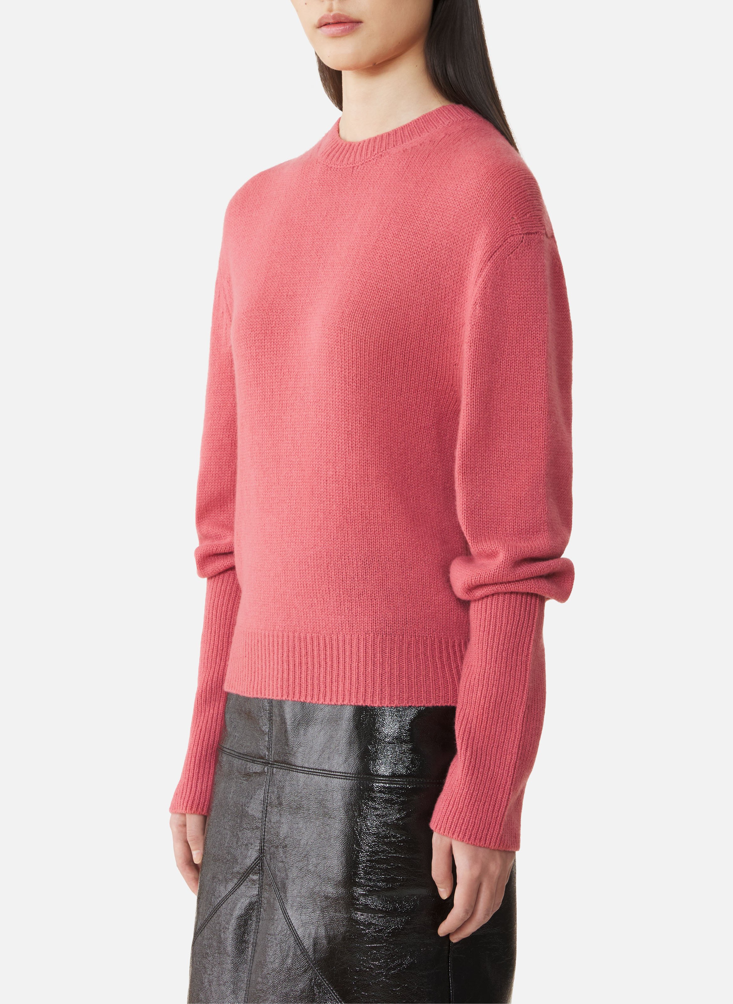 Pull détail gros grain en cachemire LANVIN Rose