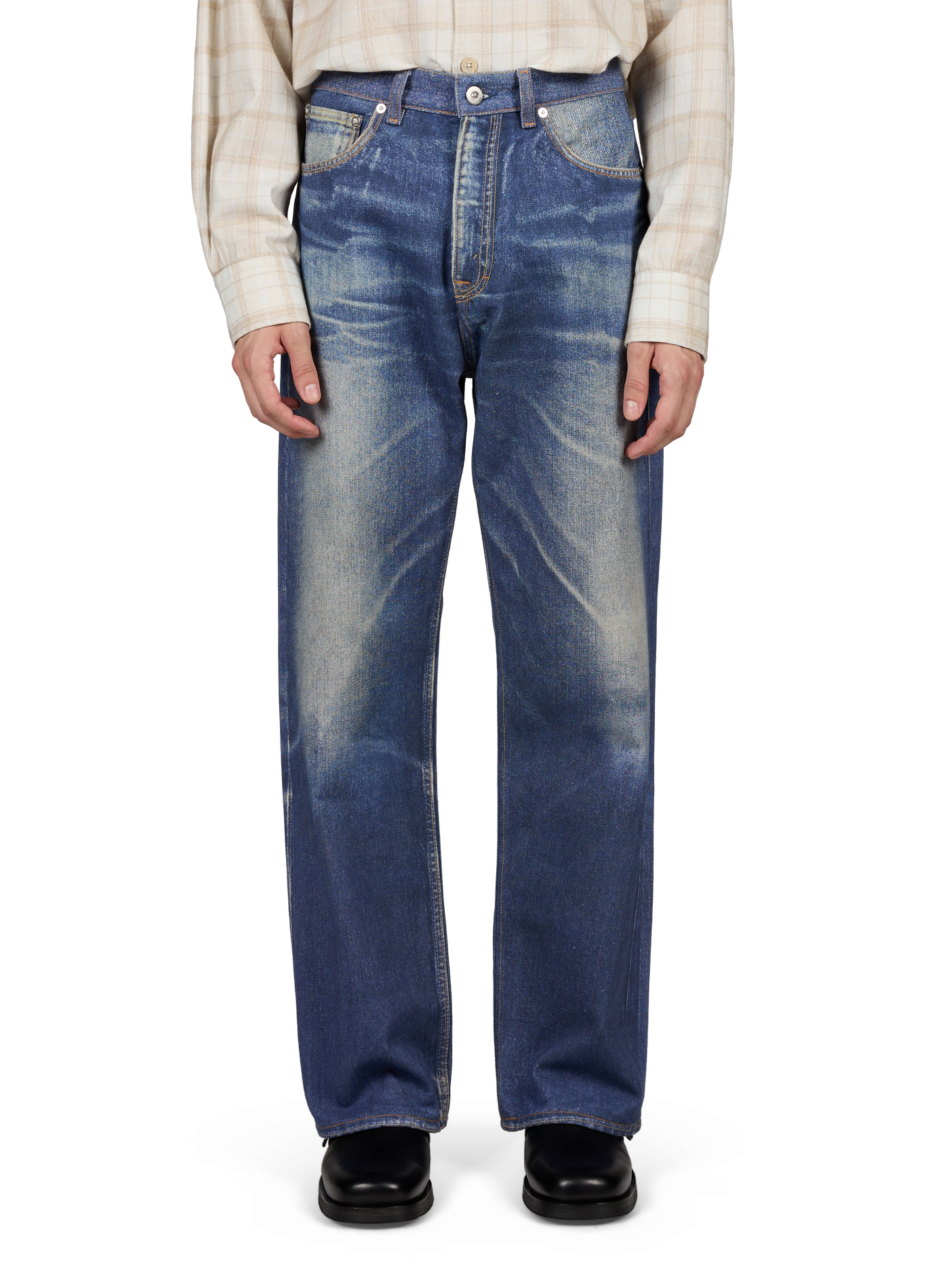 Wide Leg Washed Straight Jeans OUR LEGACY Multicolour