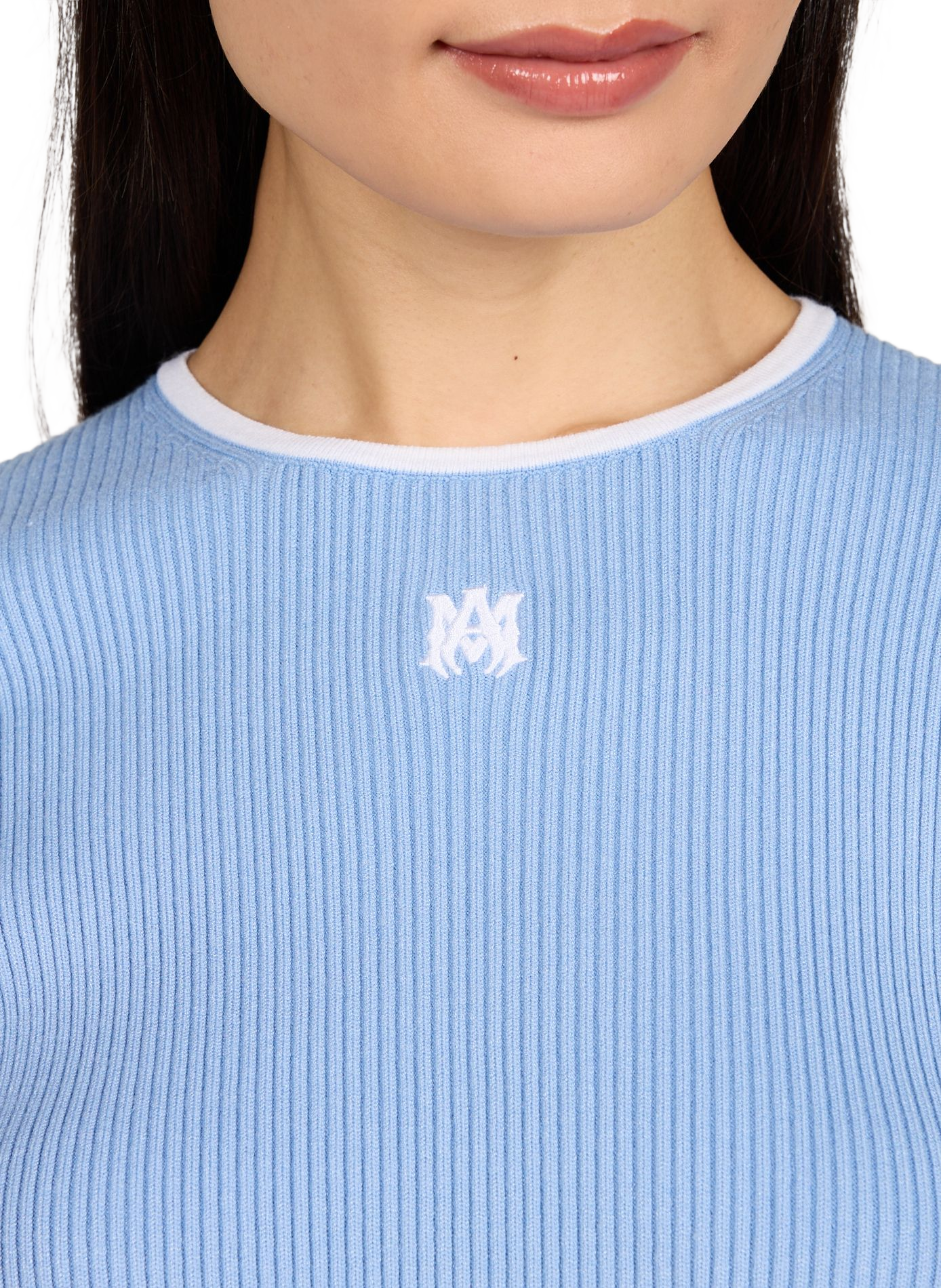 Ribbed knit top AMIRI Blue