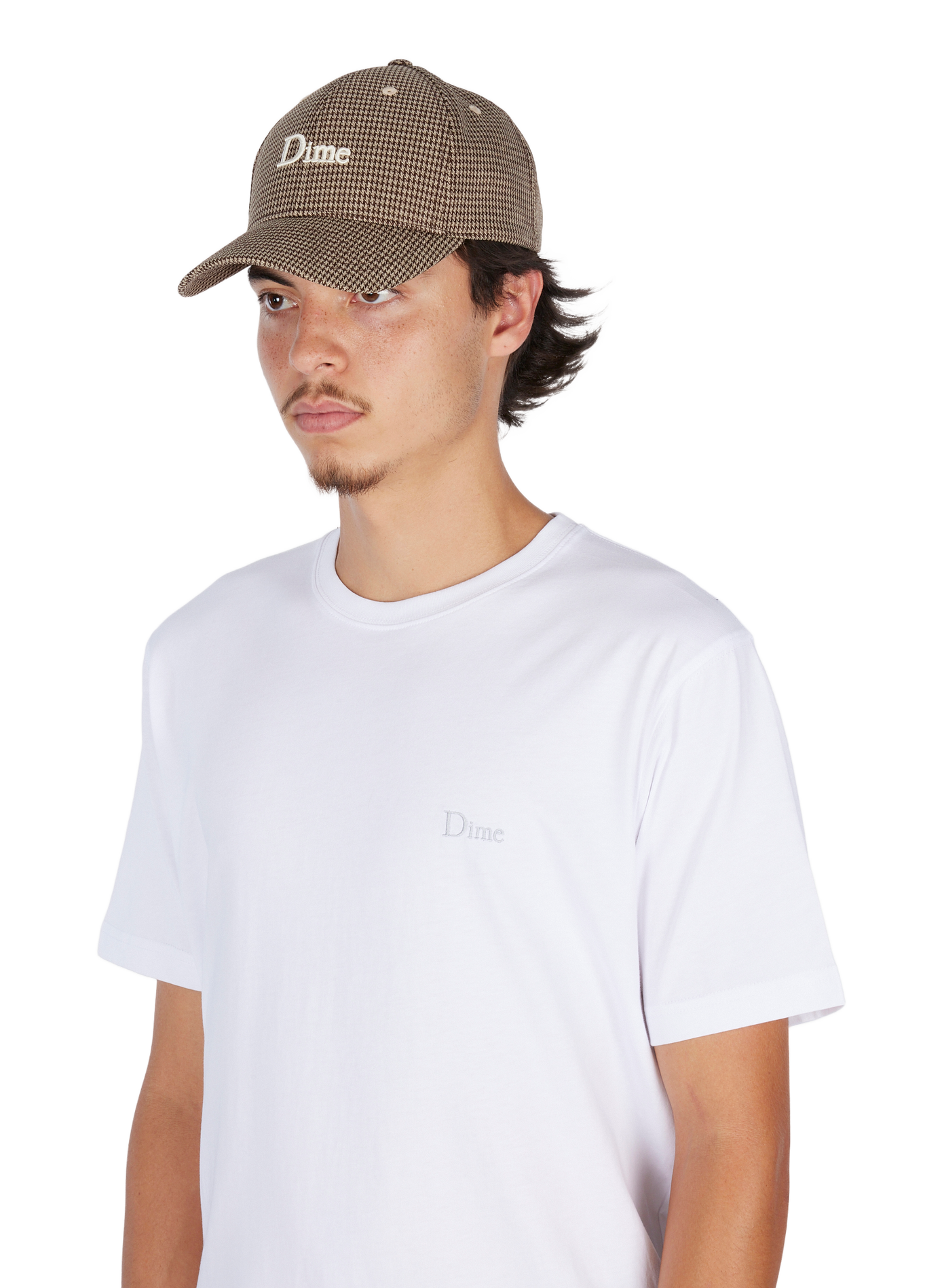 Houndstooth cap DIME Brown