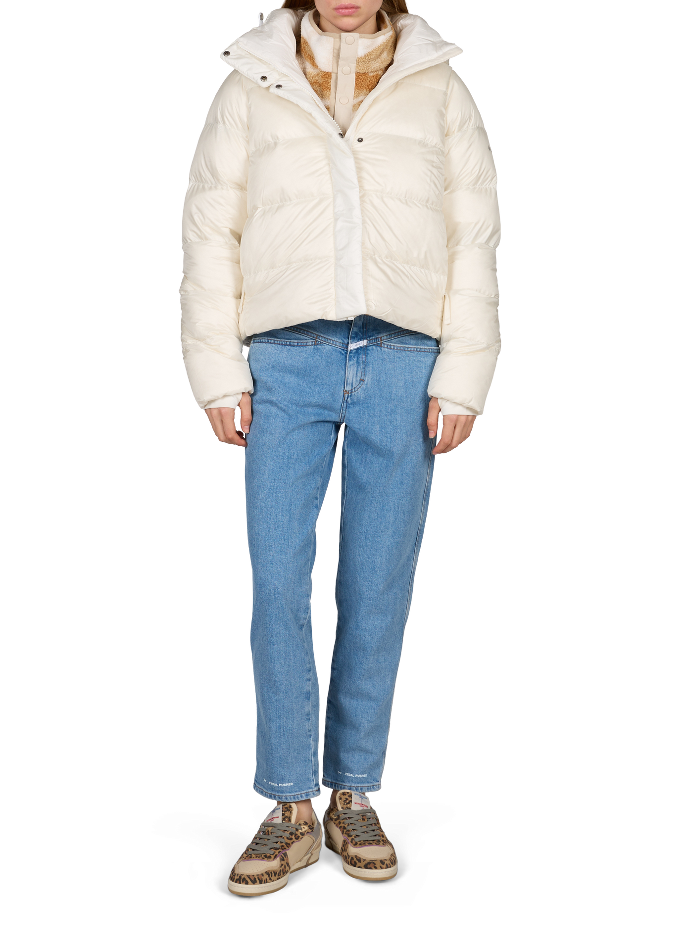 Short hooded puffer jacket Amaze Puff COLUMBIA Beige