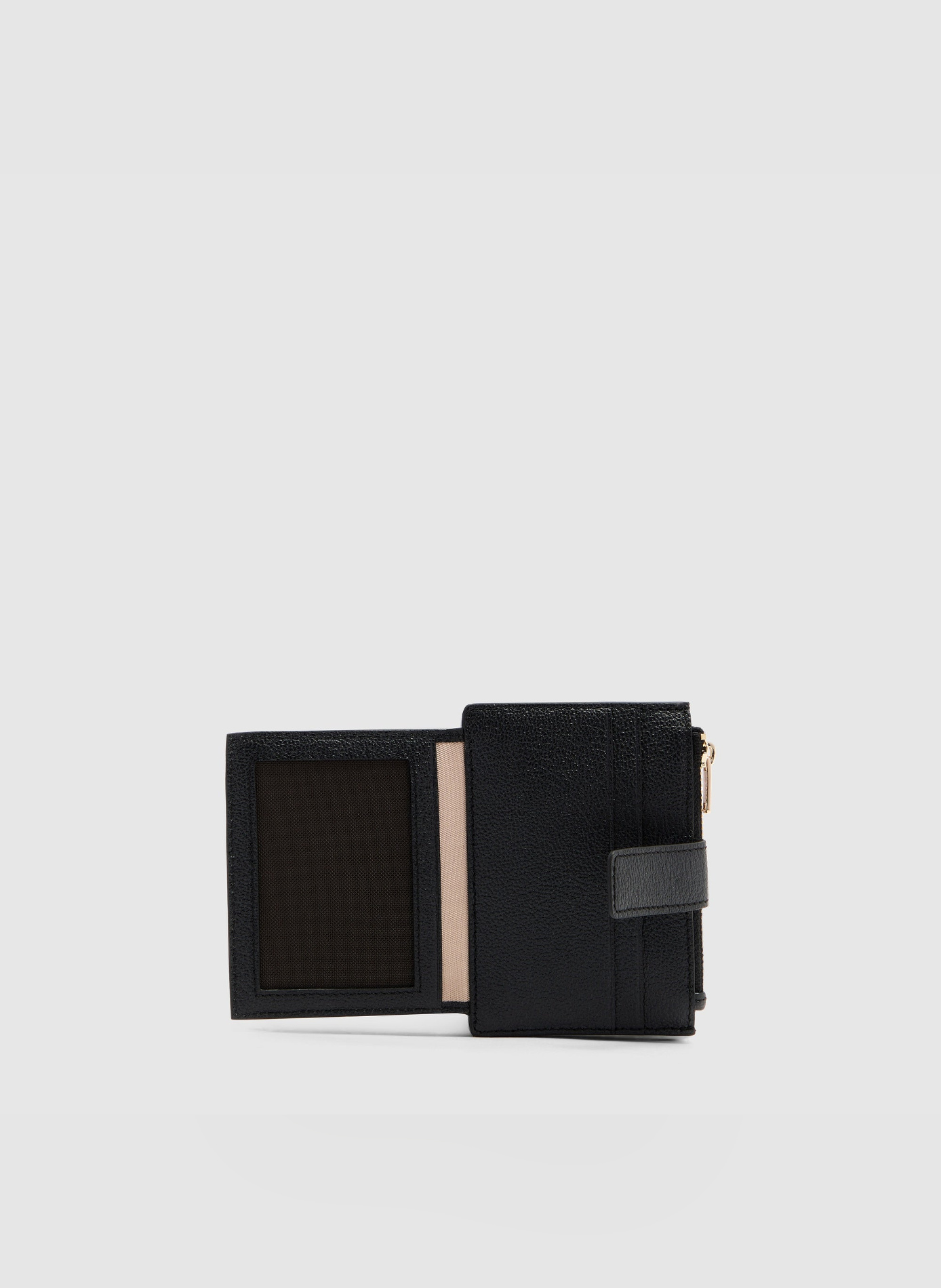 Portefeuille femme avec porte-monnaie zippé PIQUADRO Noir