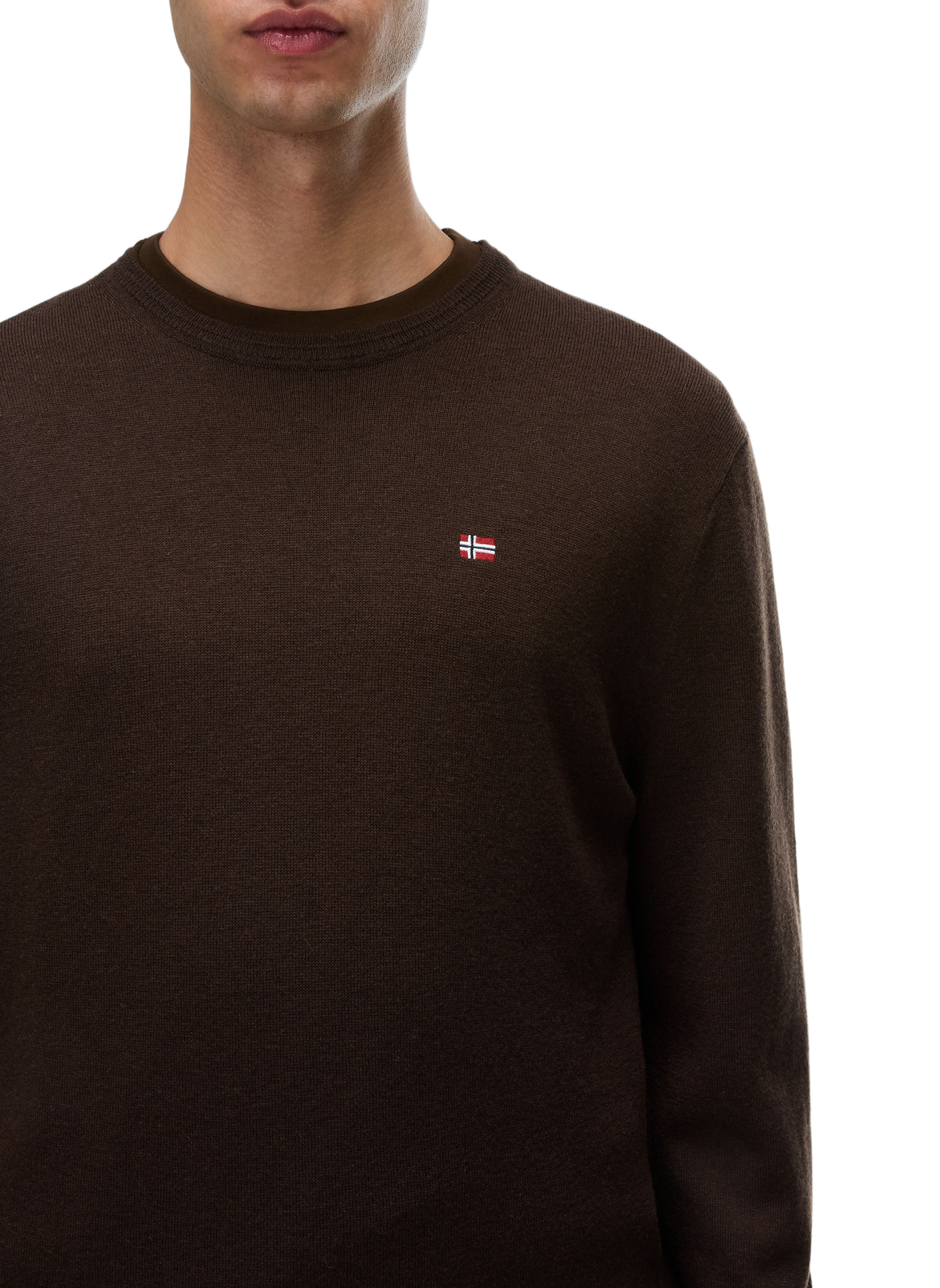 Round-neck wool jumper NAPAPIJRI Brown