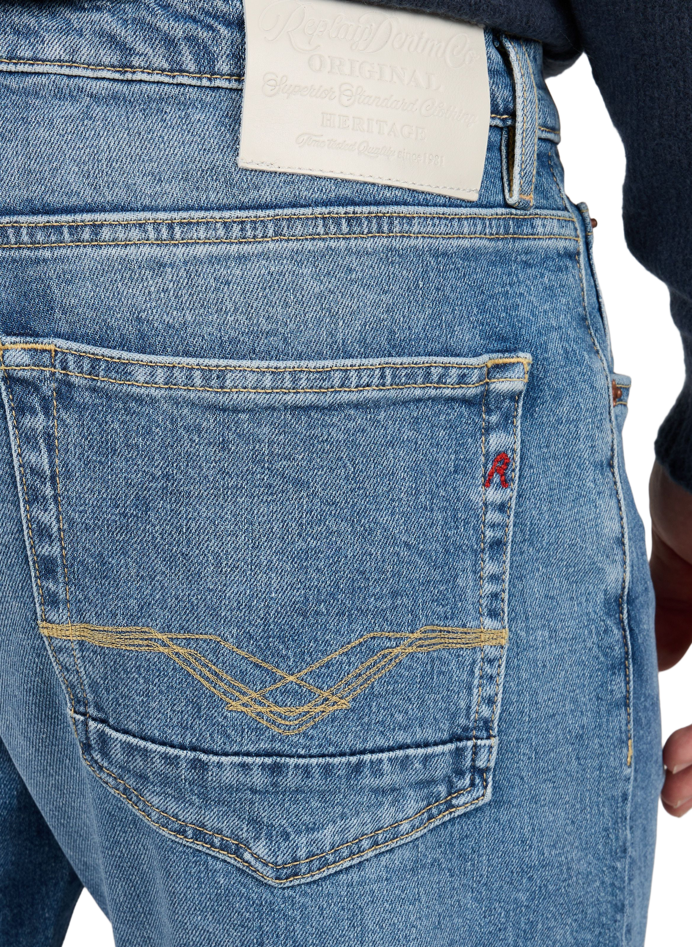 Reguläre Fit Jeans aus gemischter Baumwolle REPLAY Blau
