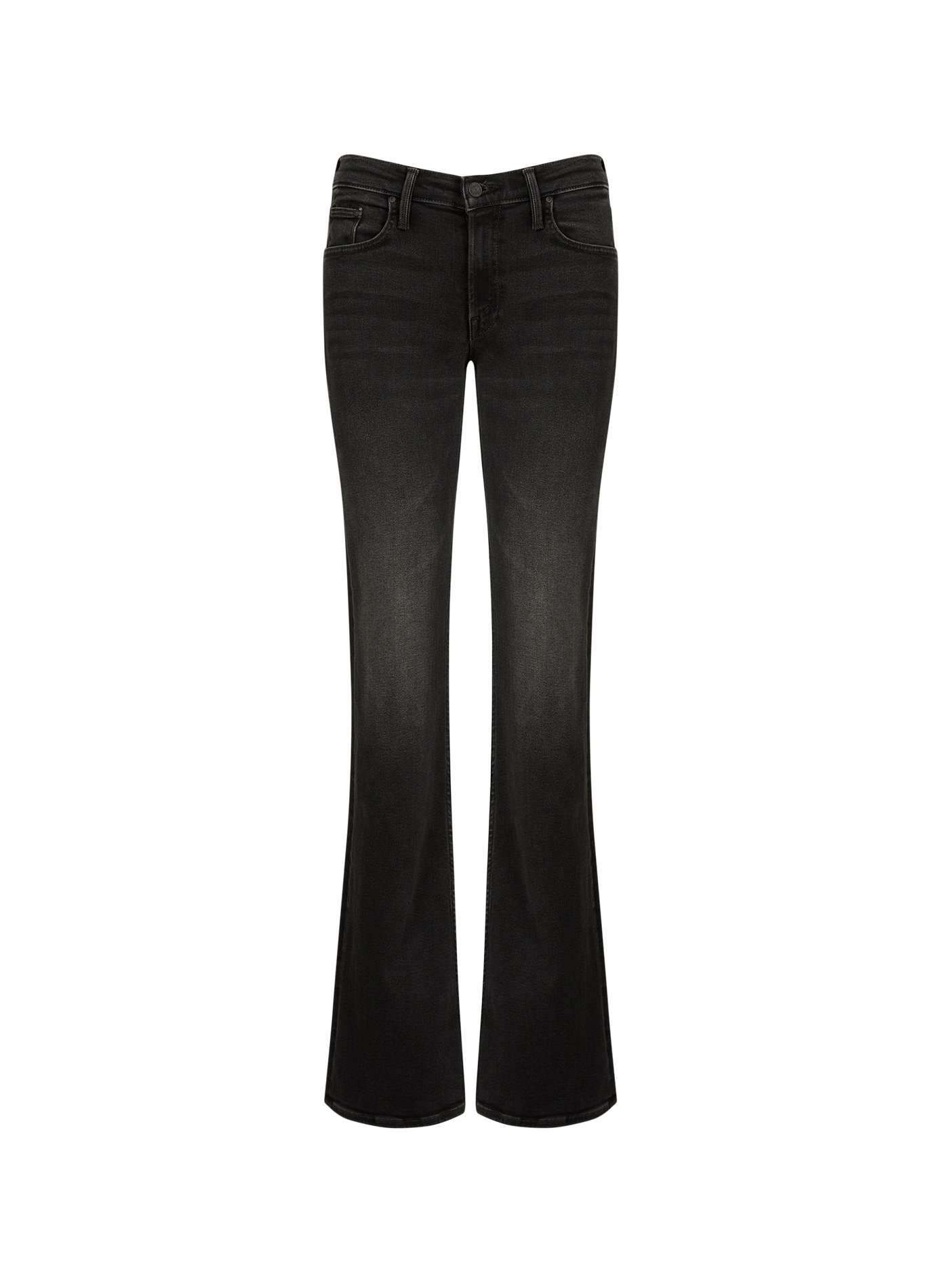 Flare cotton blend jeans. MOTHER Blue