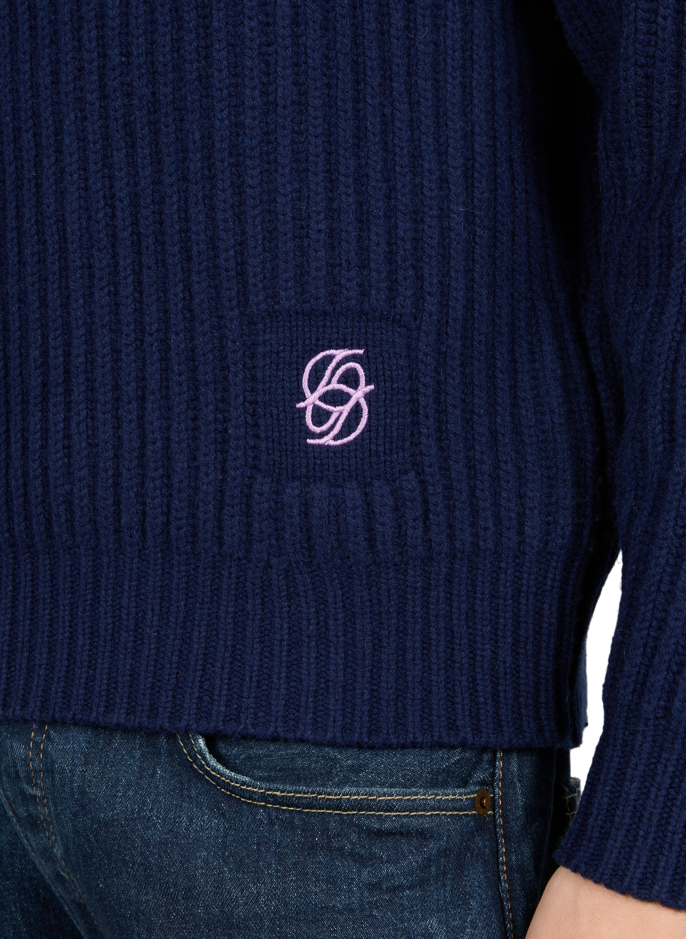 Half-zip wool jumper DROLE DE MONSIEUR Blue