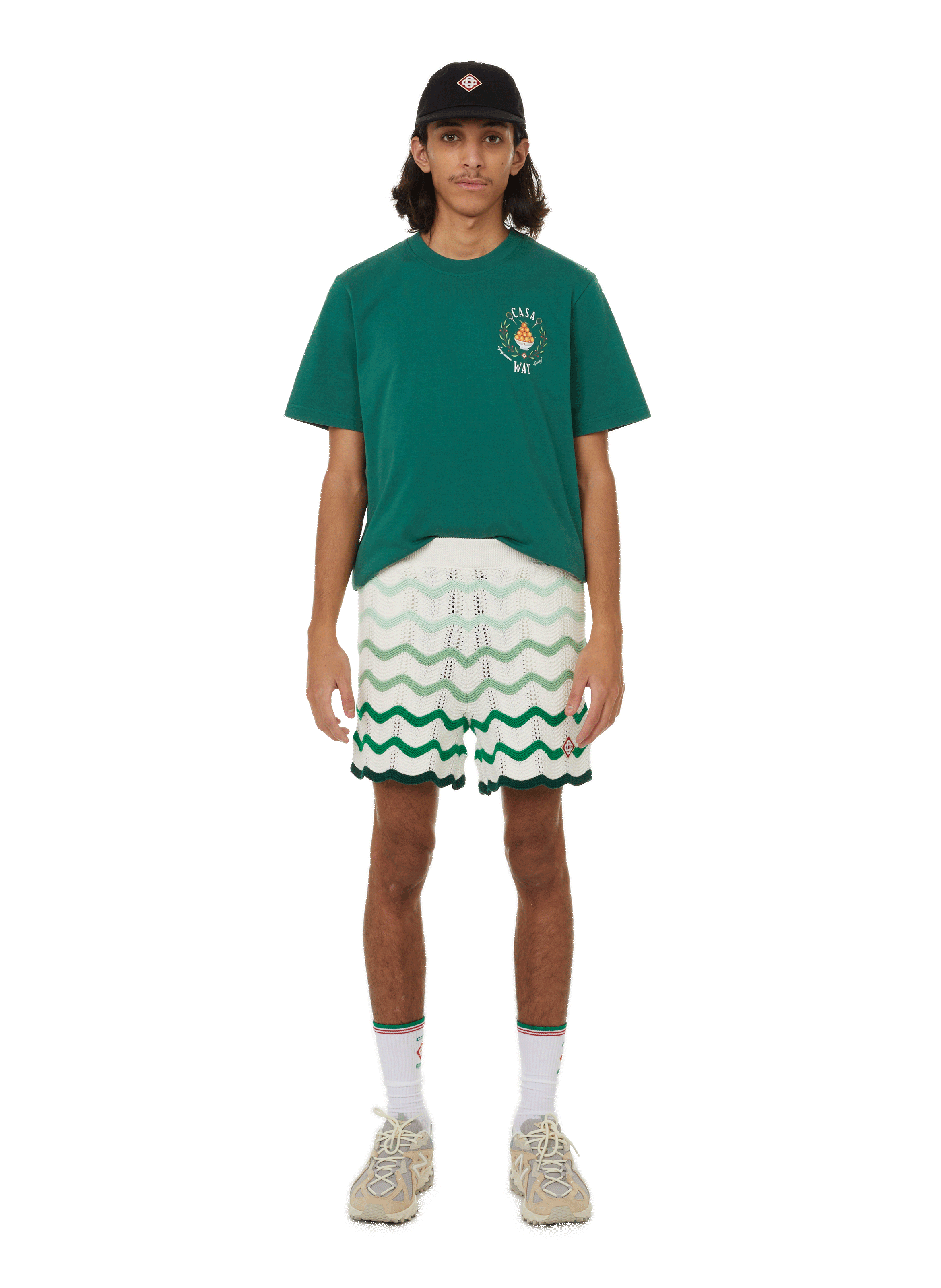 Printed cotton T-shirt  CASABLANCA PARIS Green