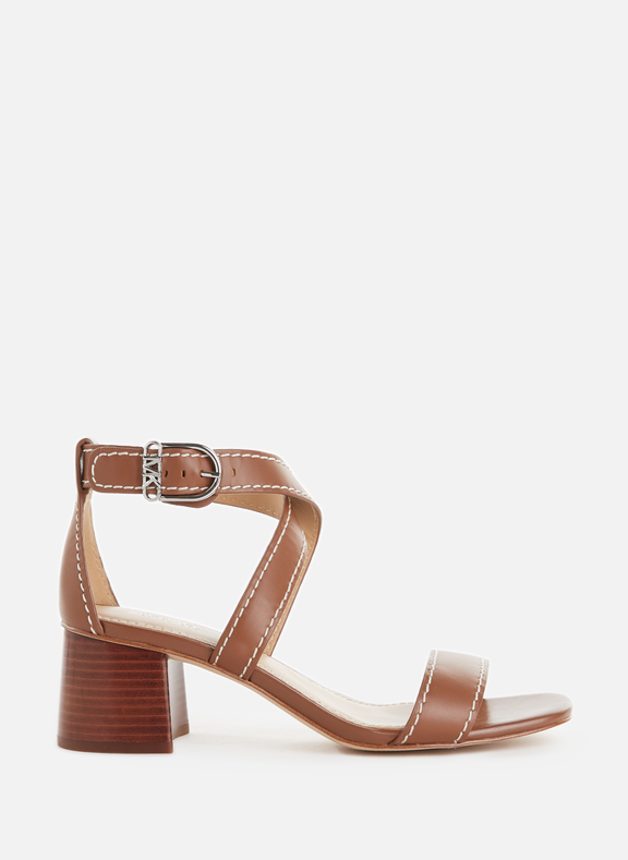 MMK Ashton heeled leather sandals Brown