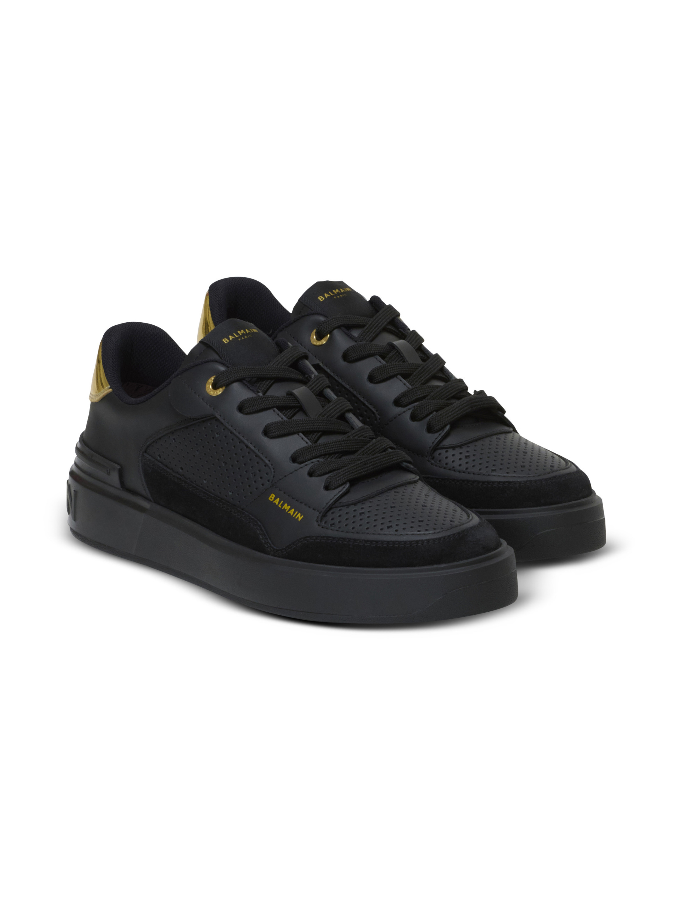 Baskets b-court flip en cuir de veau BALMAIN Noir