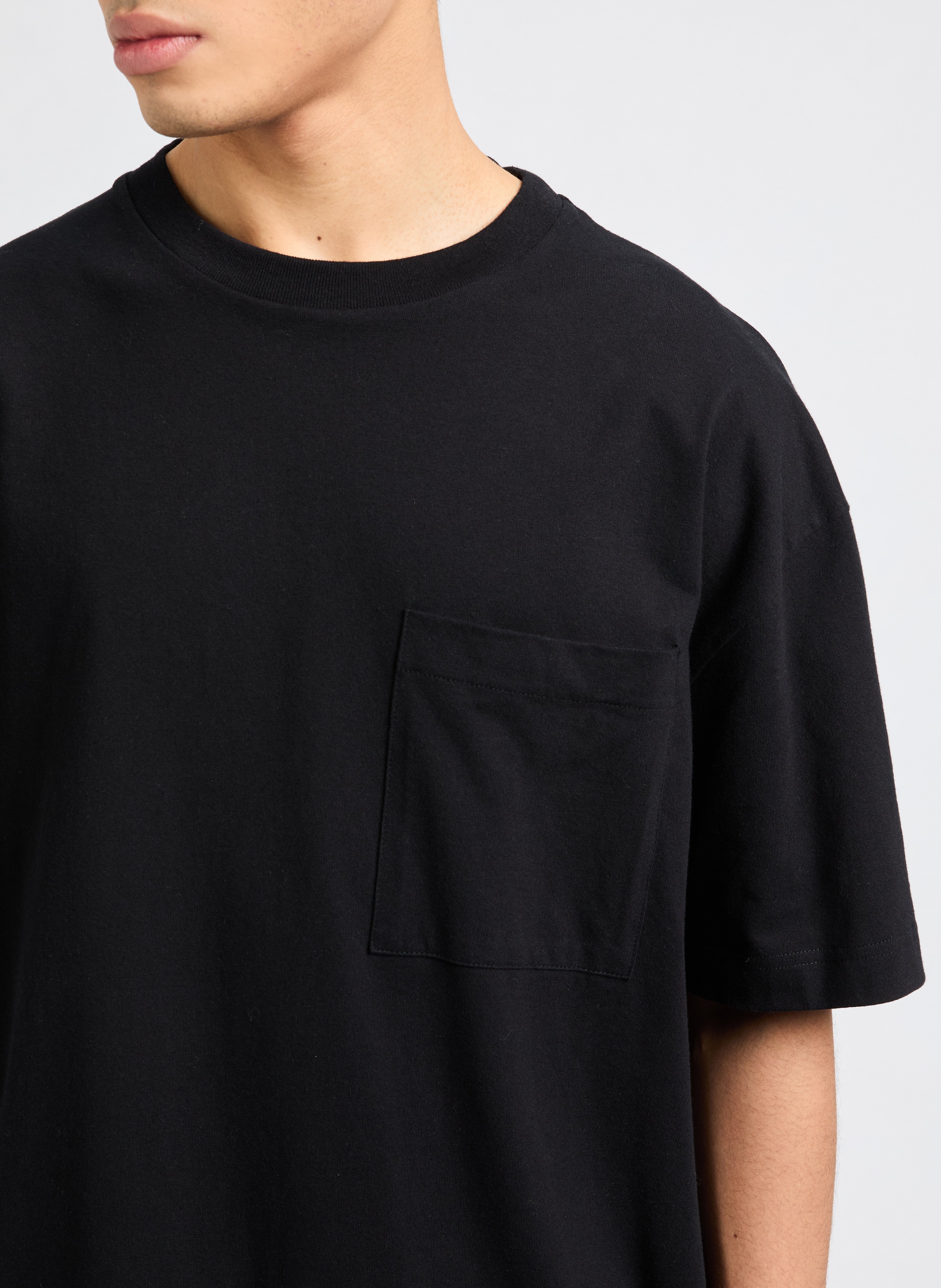 T-shirt Bart col rond en coton SAISON 1865 Noir