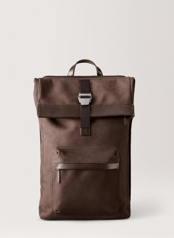 Sac à dos 'City-hopper' en cuir nubuck Marron by CARL FRIEDRIK CARL FRIEDRIK Sac à dos 'City-hopper' en cuir nubuck Marron