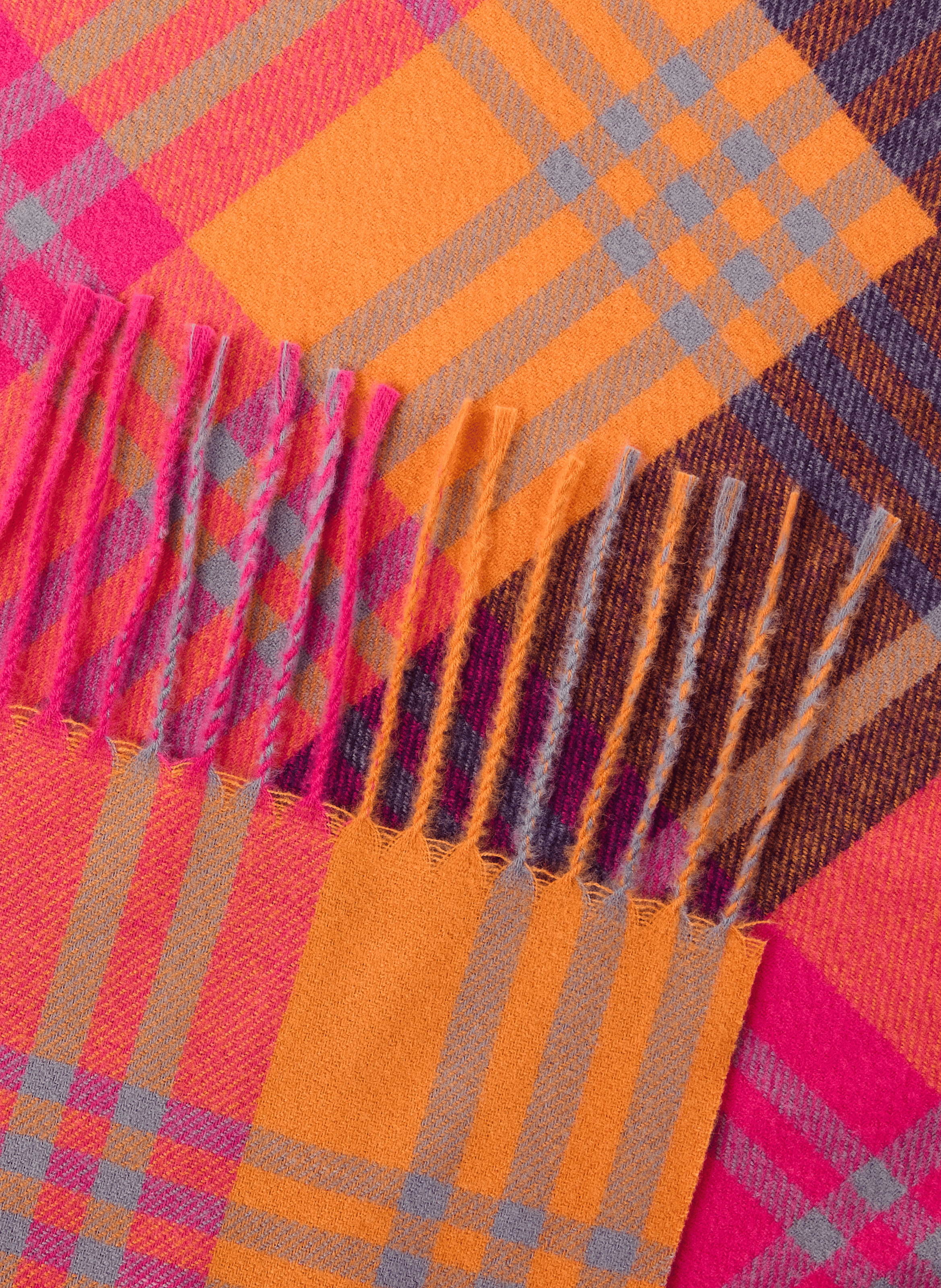 Echarpe à carreaux  AU PRINTEMPS PARIS Rose