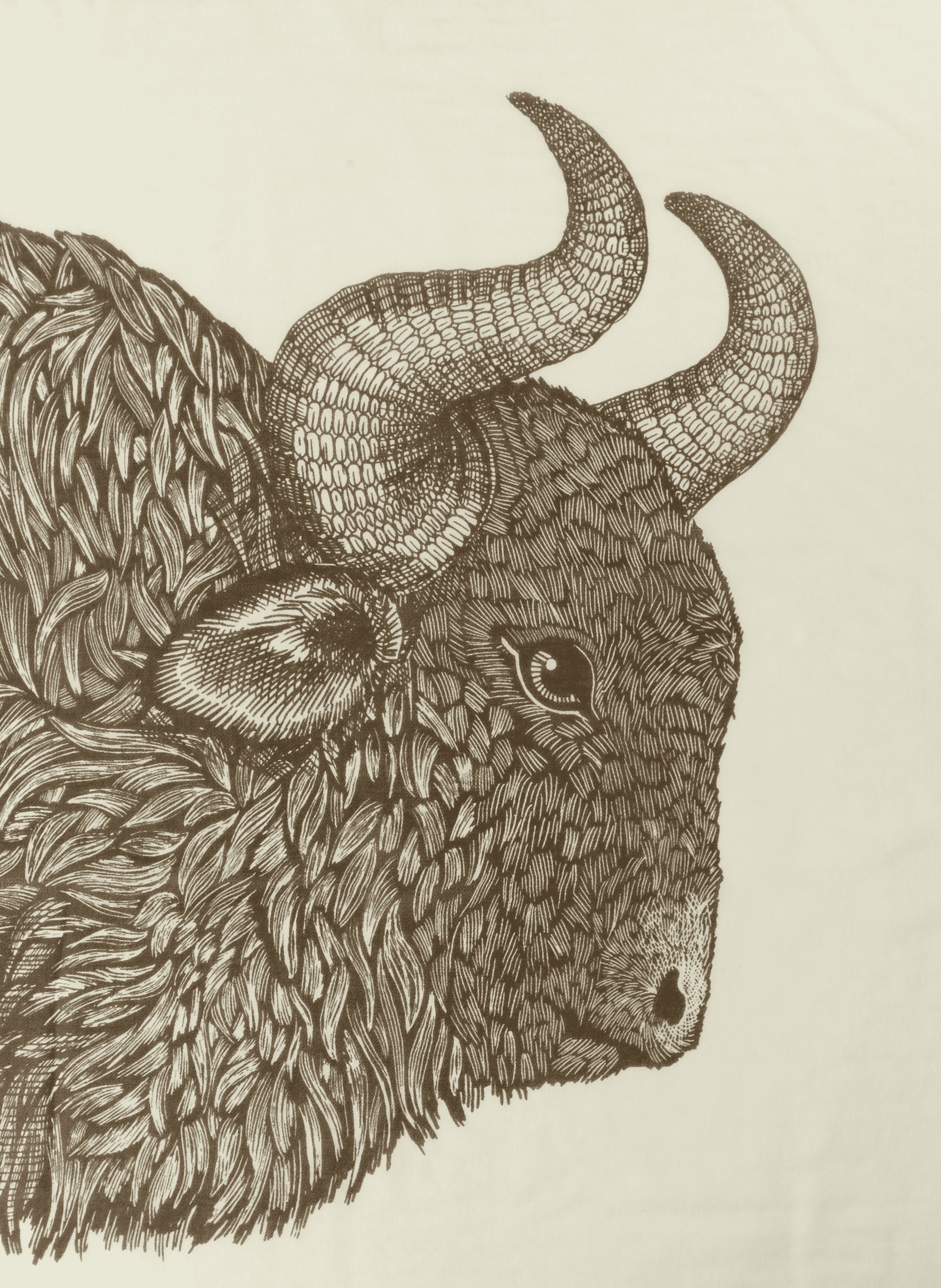 Foulard imprimé en laine INOUI EDITIONS Blanc