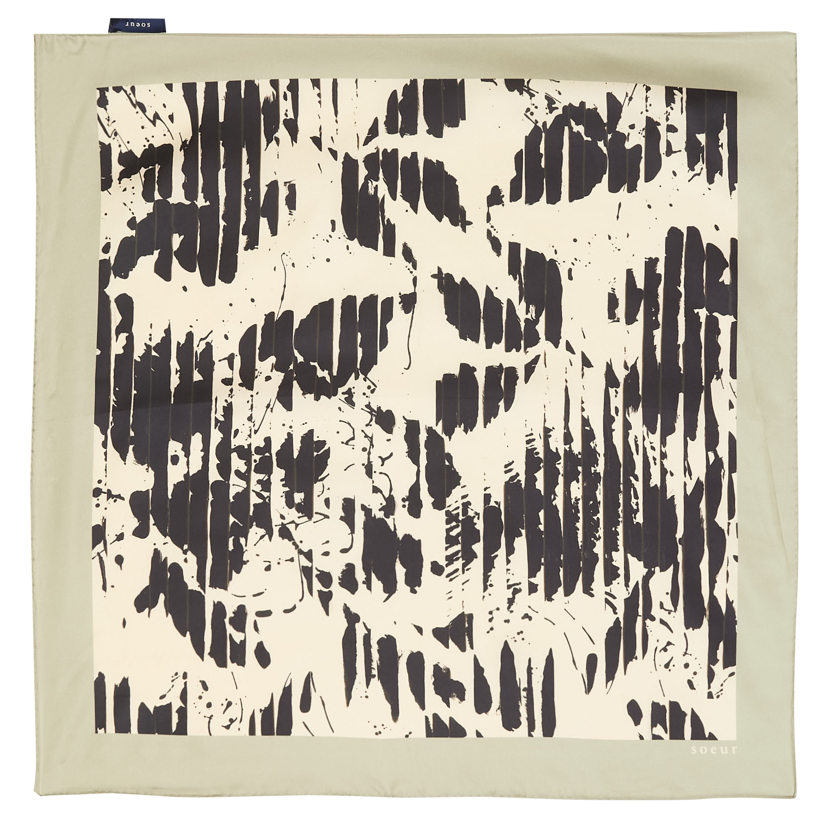 Foulard imprimé en soie capucine SOEUR Multicolore