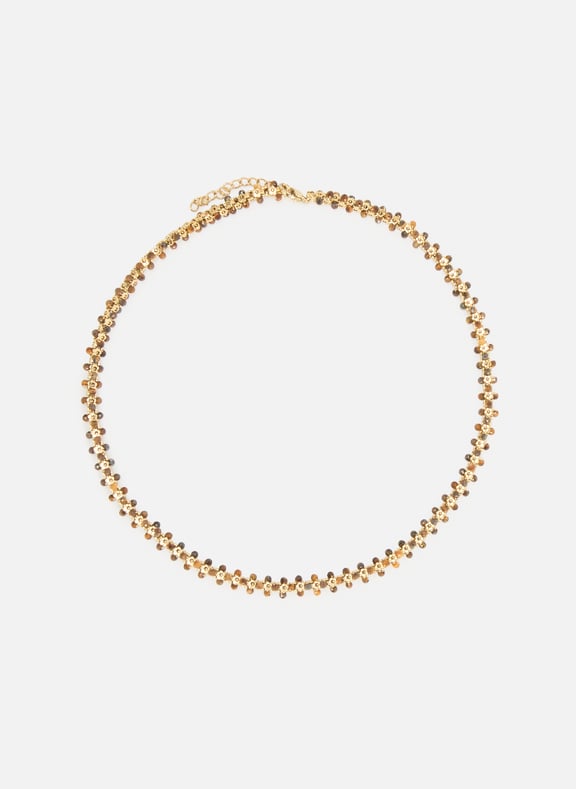 Collier avec pierres Marron by AU PRINTEMPS PARIS AU PRINTEMPS PARIS Collier avec pierres Marron