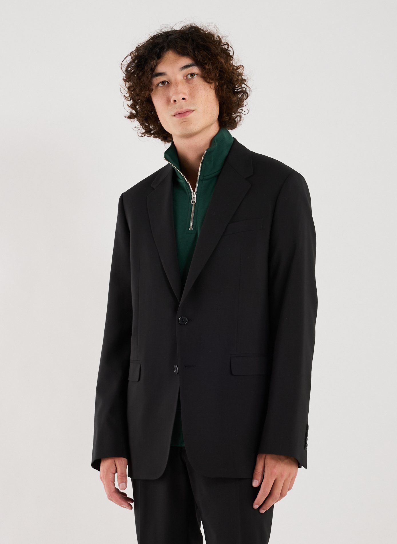 AU PRINTEMPS PARIS Veste de costumem en laine mélangée  Noir