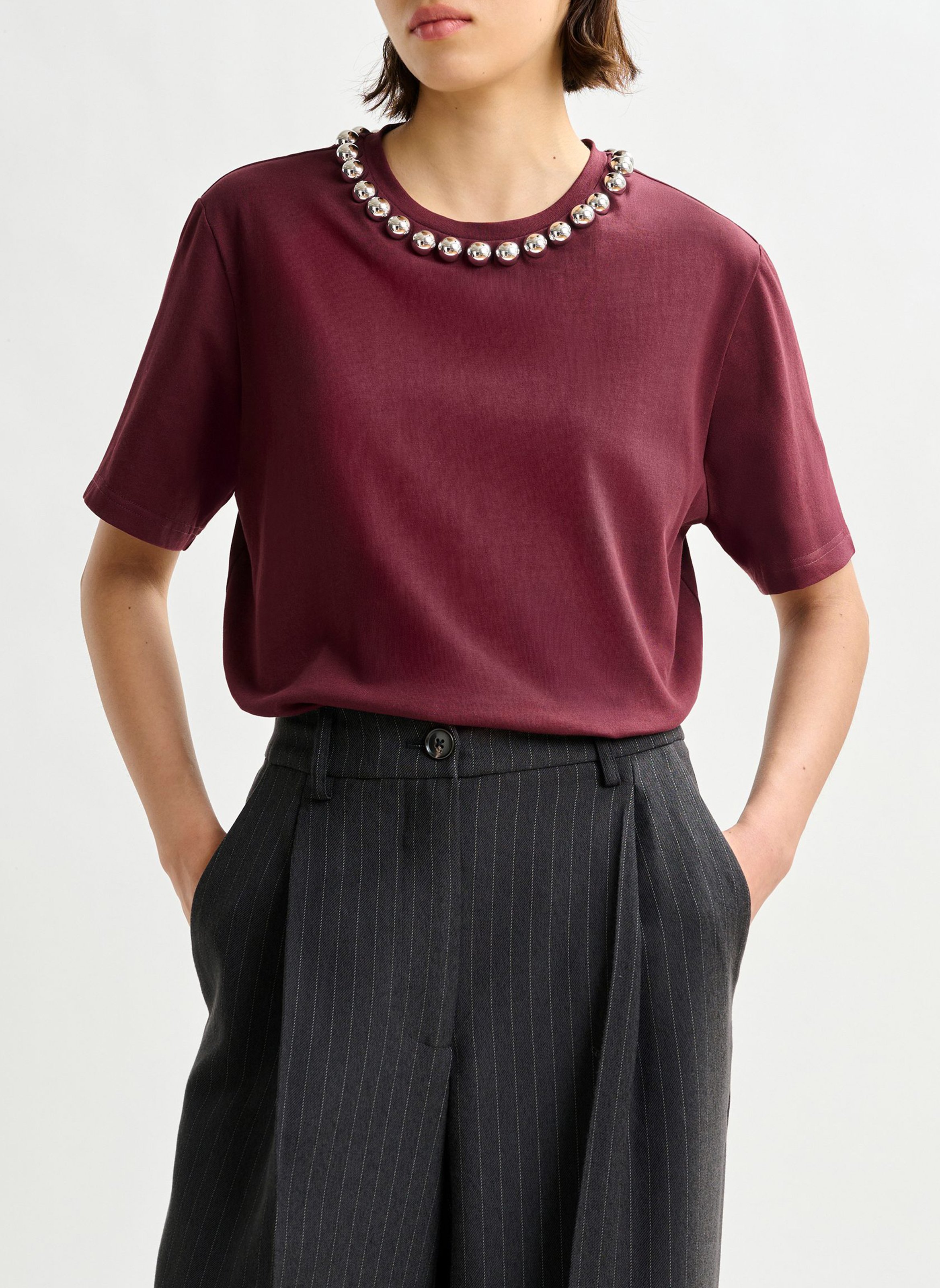 Top droit en coton Intenso ESSENTIEL ANTWERP Rouge