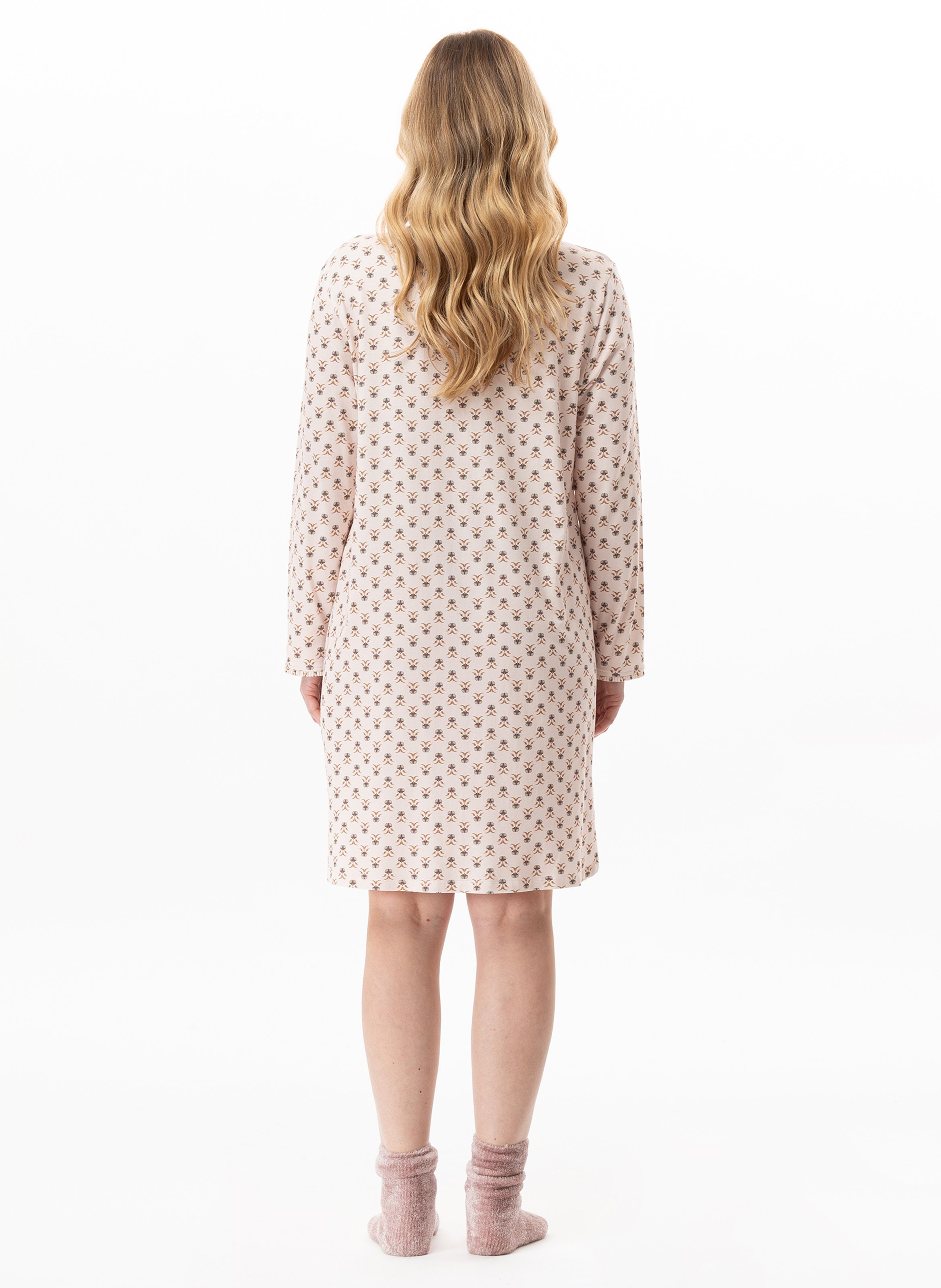 Chemise de nuit en coton modal tea time 101 LE CHAT Multicolore