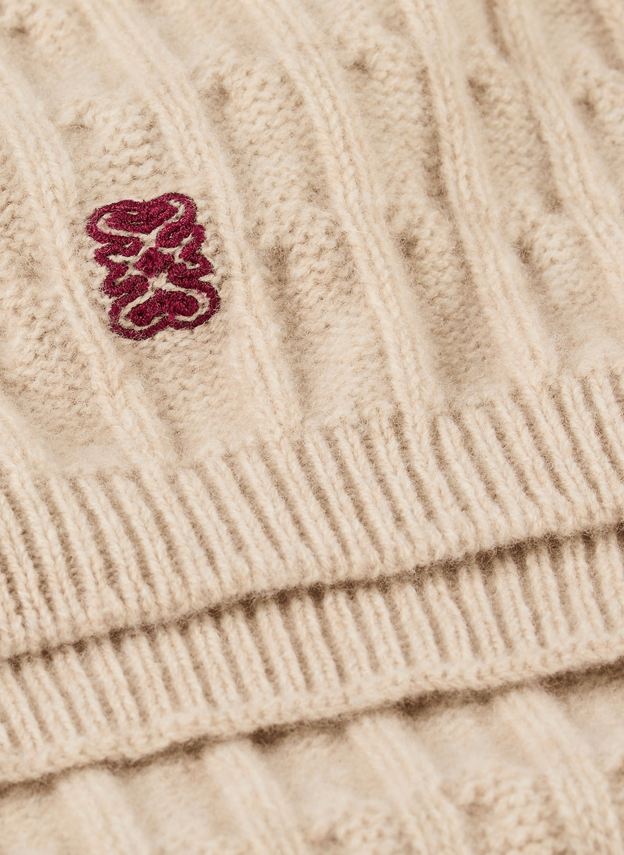 Echarpe en laine et cachemire SANDRO Beige