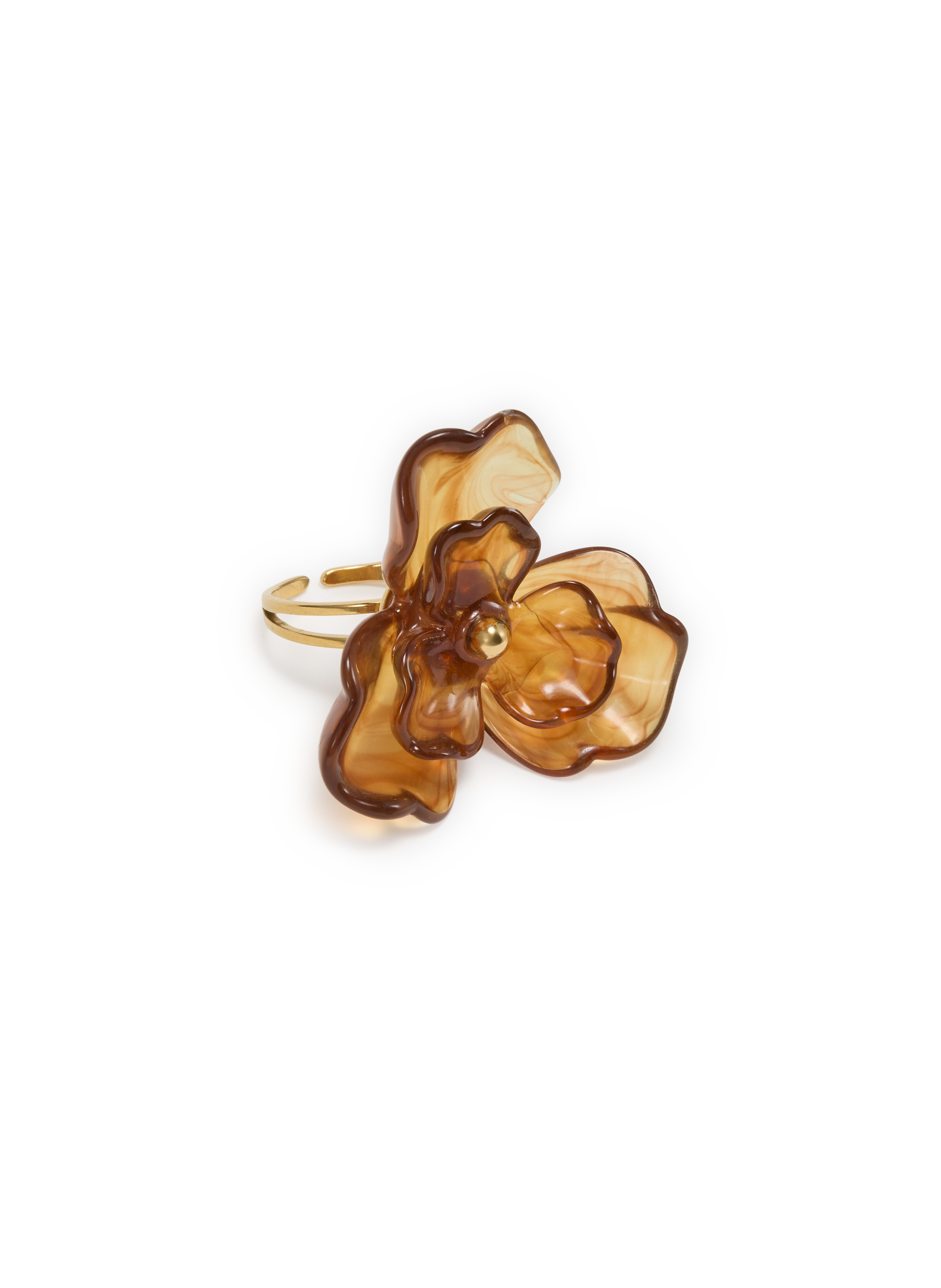 Flower ring AU PRINTEMPS PARIS Brown