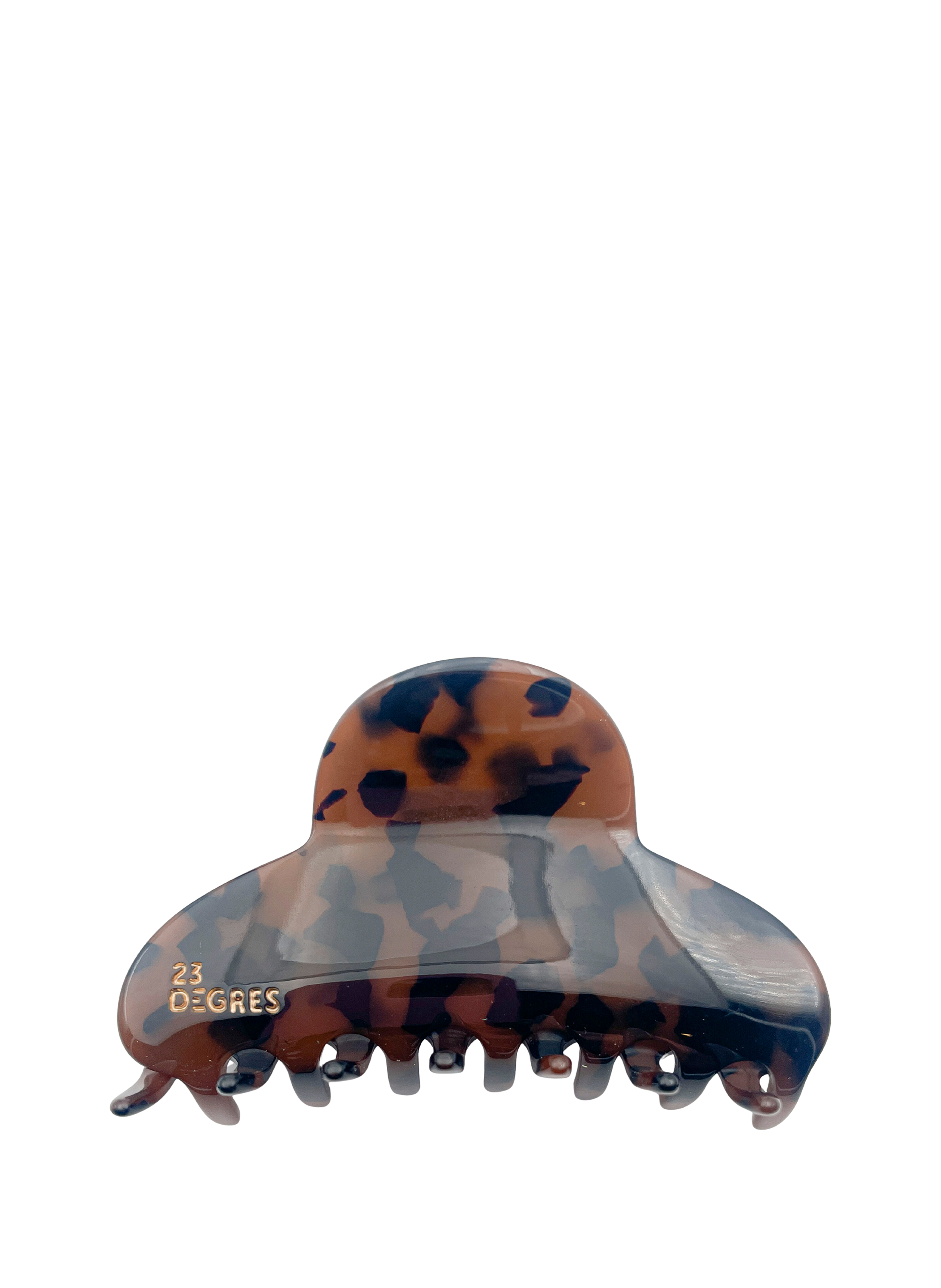 23 DEGRES Large Round Classic Hair Clip Marron