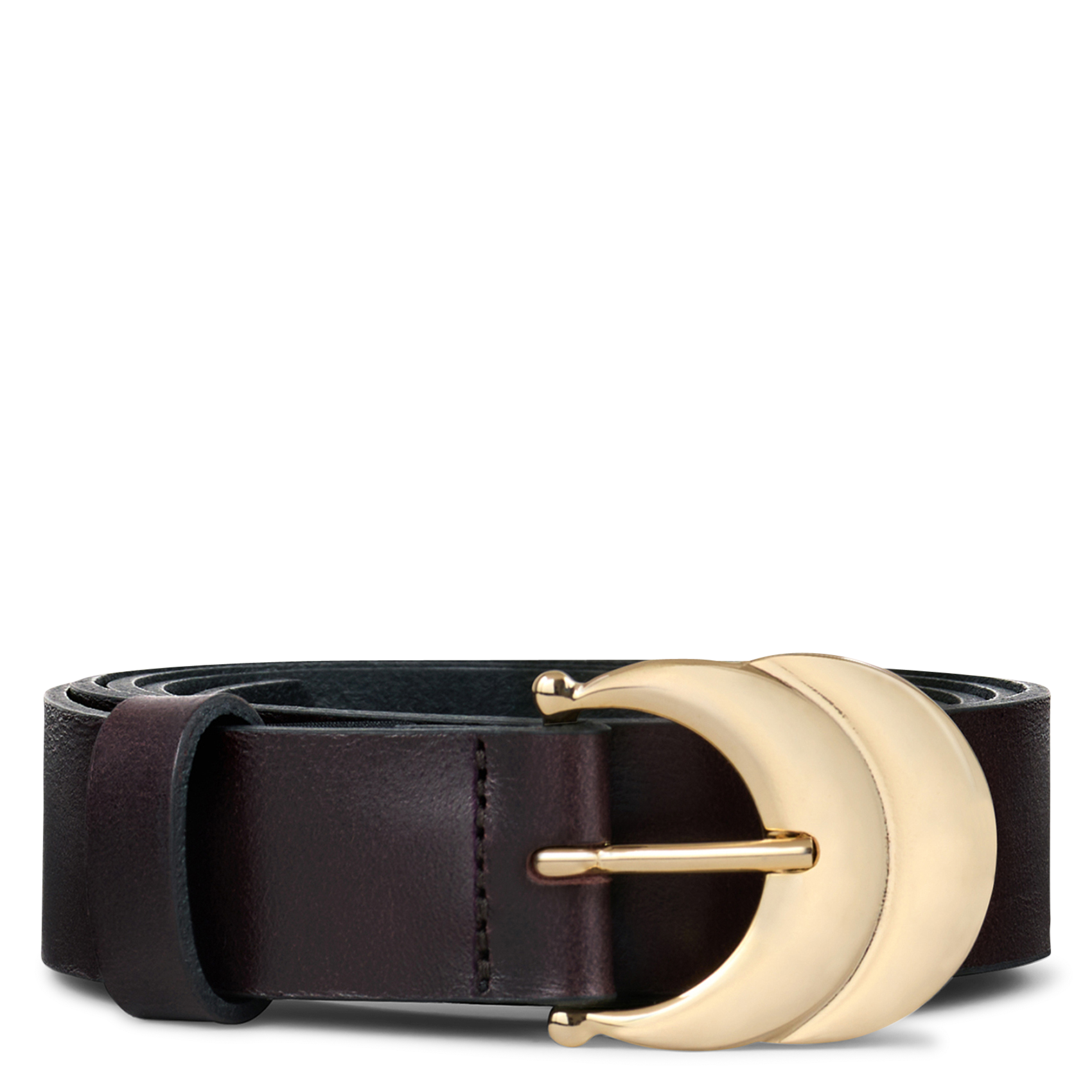 Ceinture en cuir cbolbi BA&SH Marron