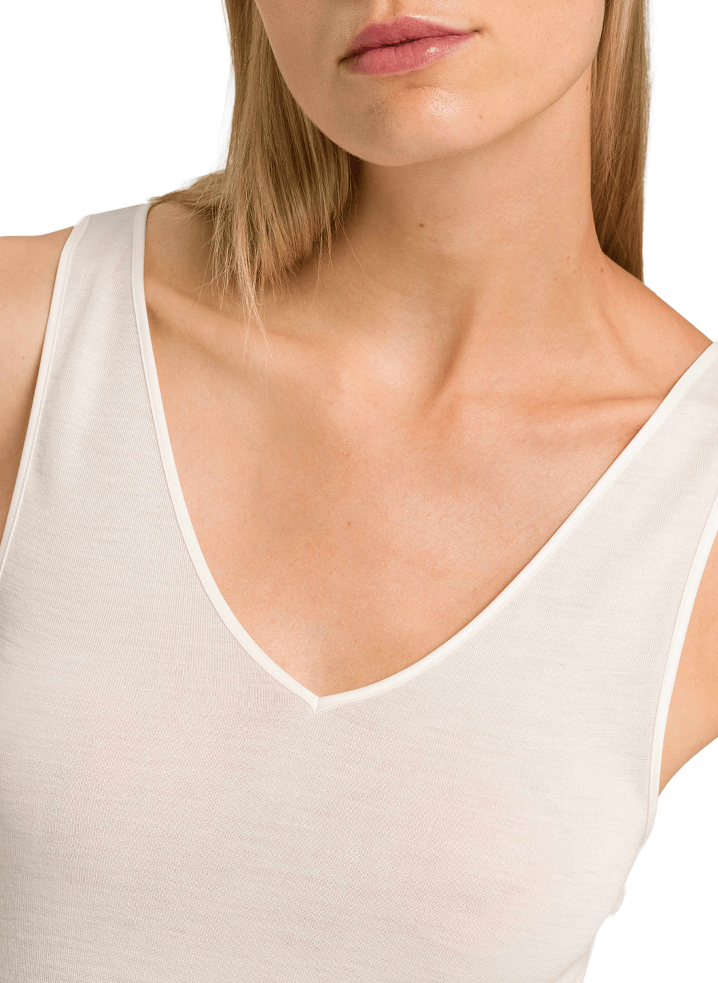 Wool and silk tank top HANRO Beige