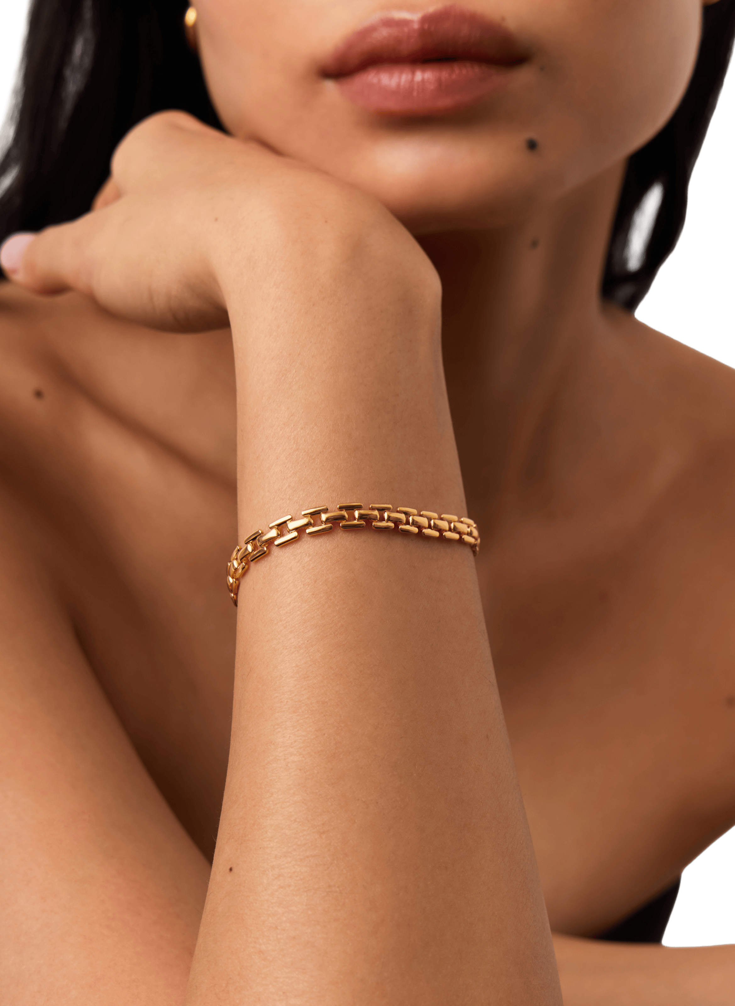 Brass and gold-plated bracelet MISSOMA Golden