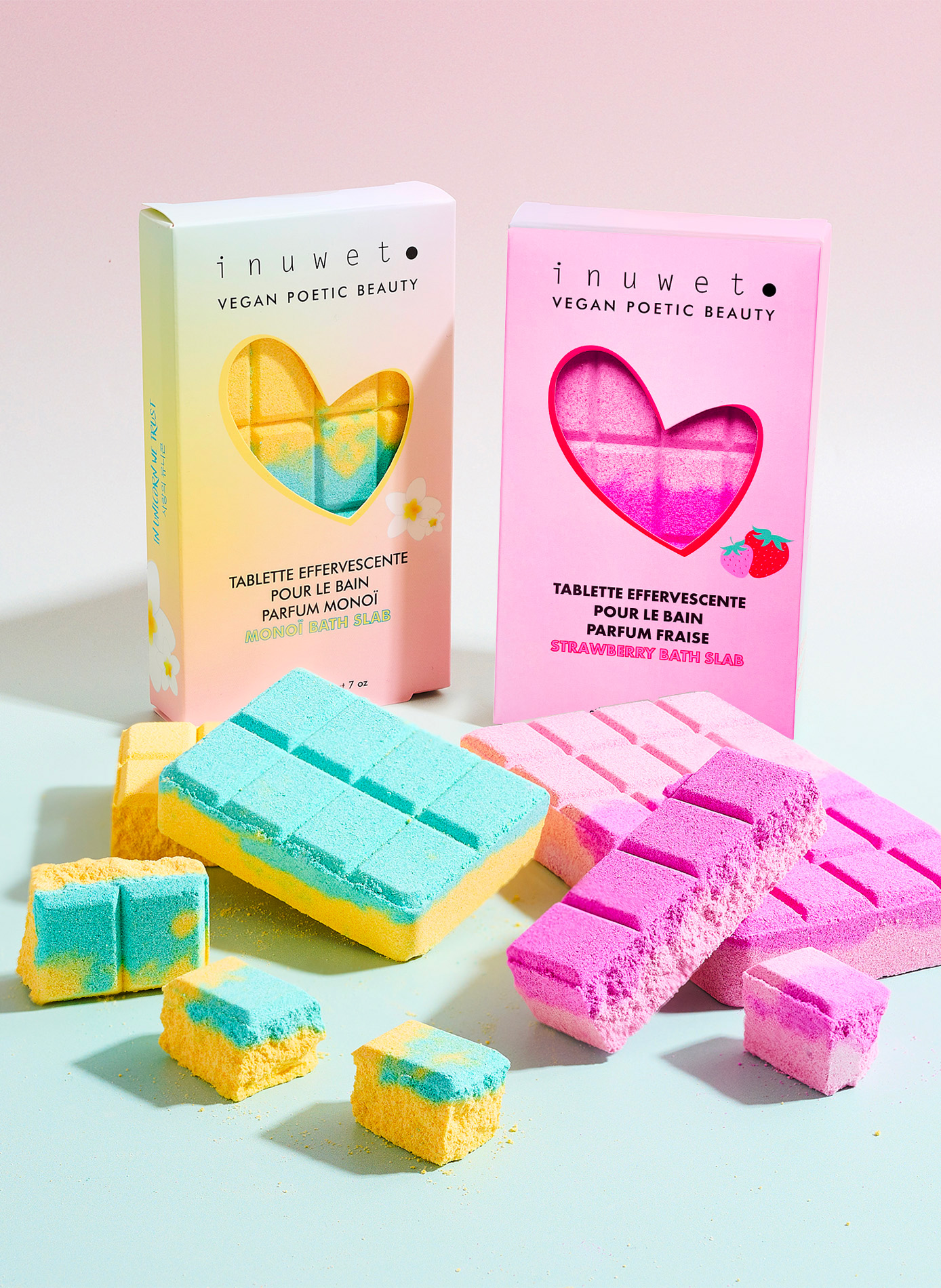 Tablette de bain effervescente - Parfum monoï INUWET No color