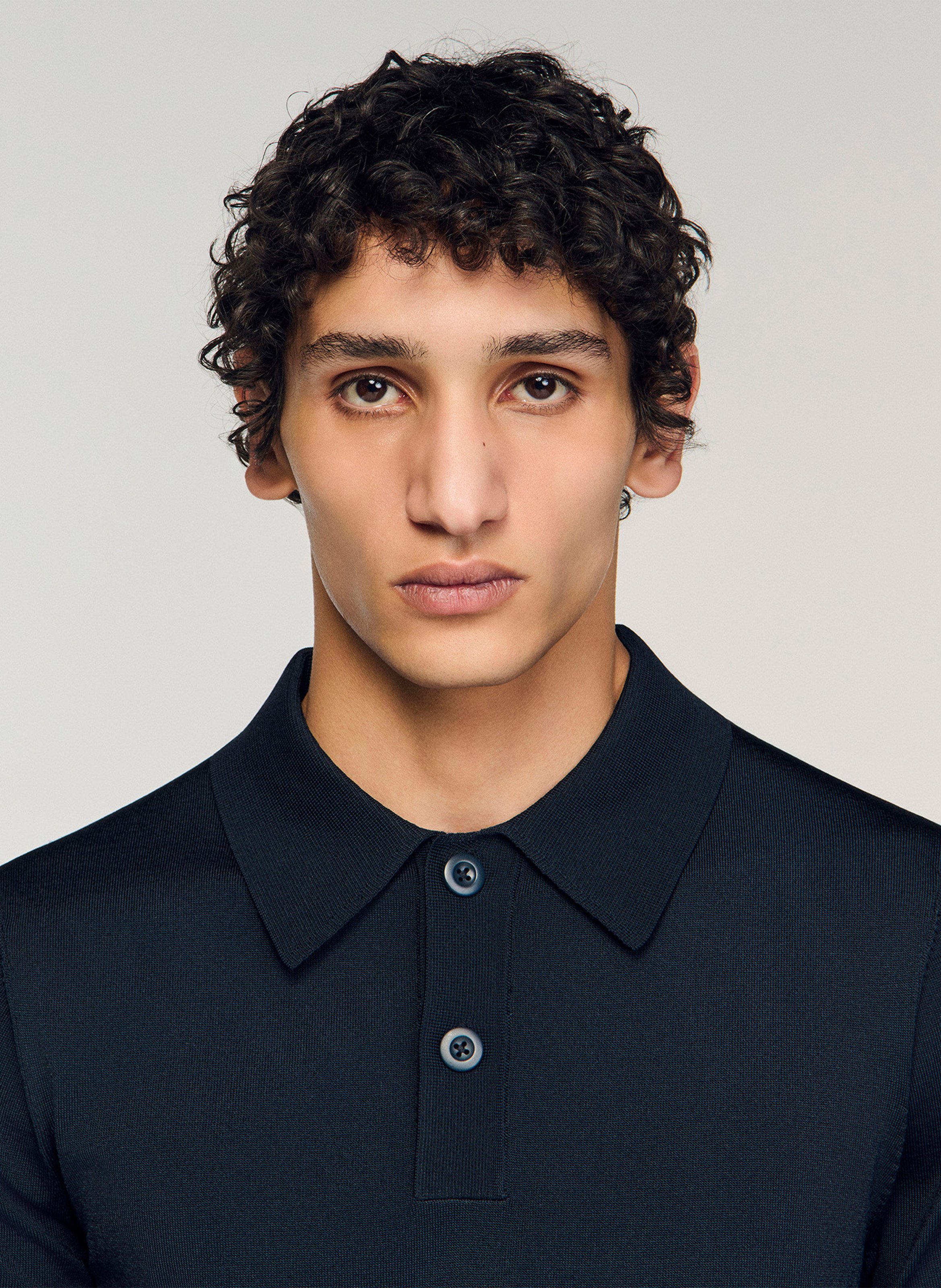 Polo regular fit SANDRO Bleu