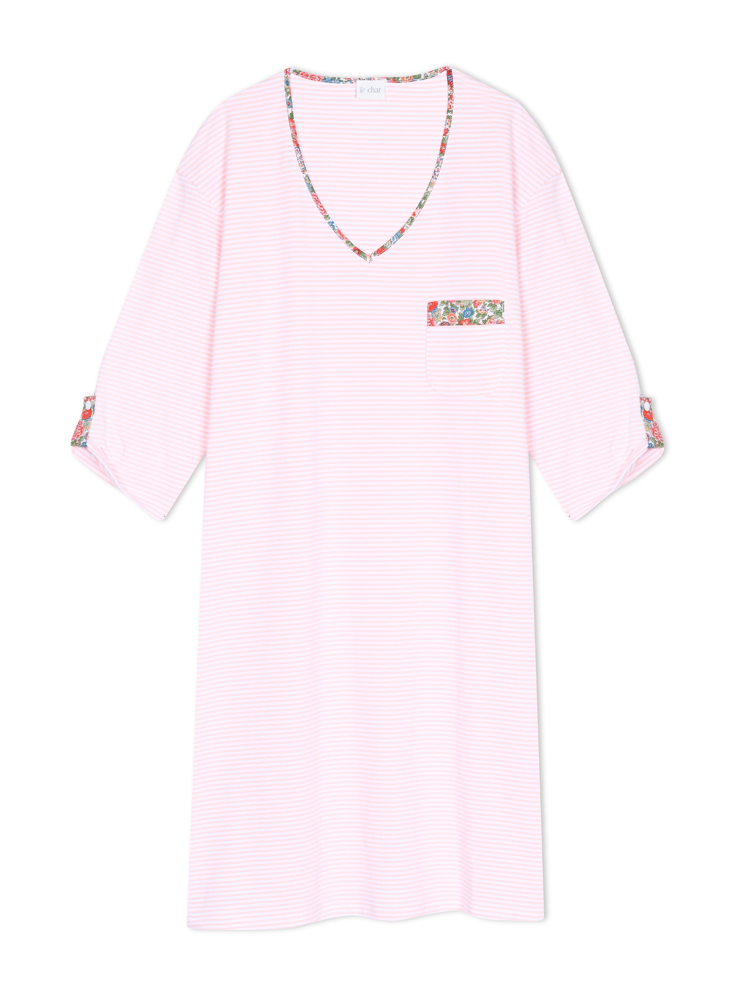 Chemise de nuit en coton garden 201 LE CHAT Multicolore