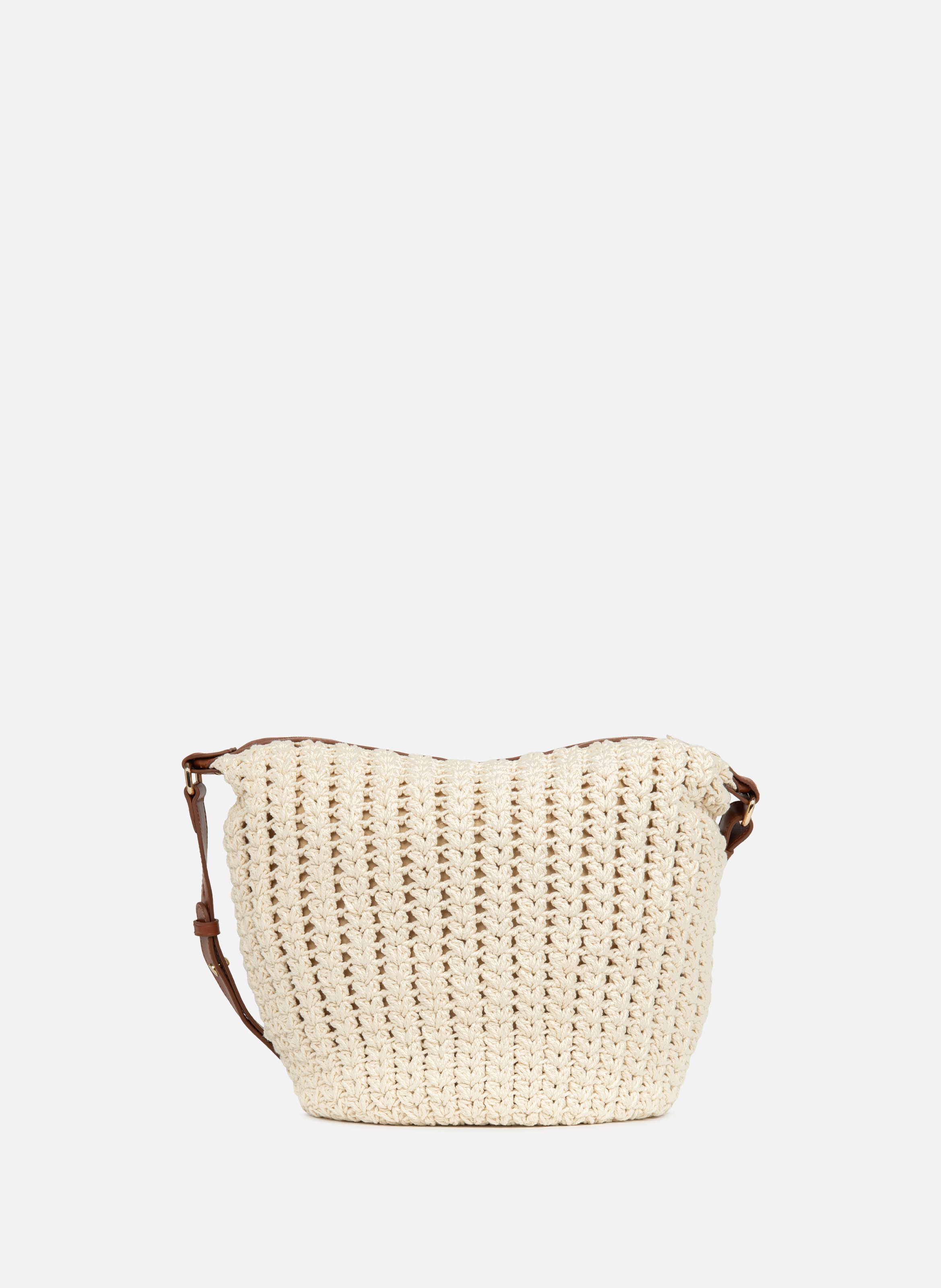 Large bucket bag - tressé coton LANCASTER Brown