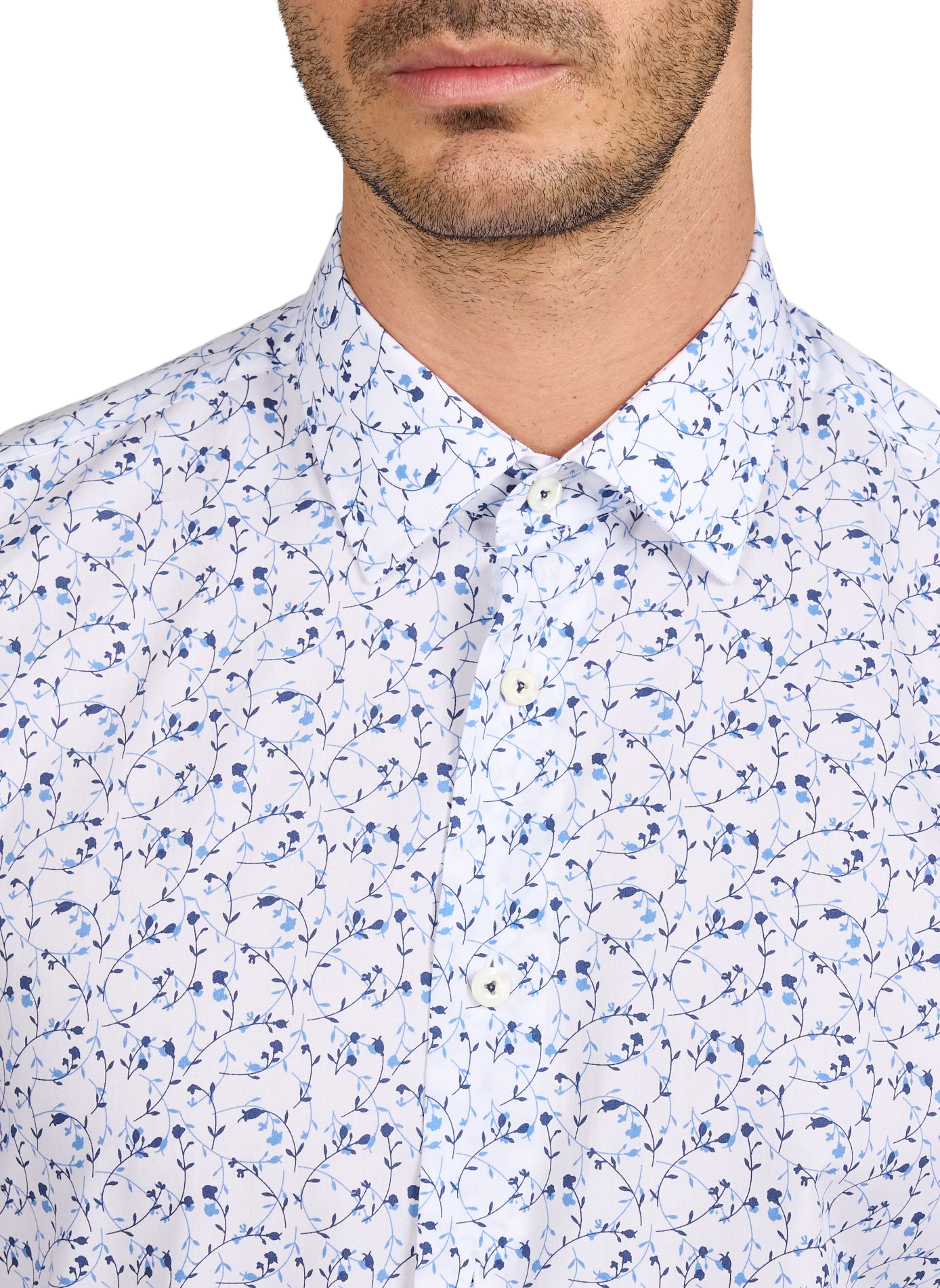 Cotton floral print Shirt VAN LAACK Blue