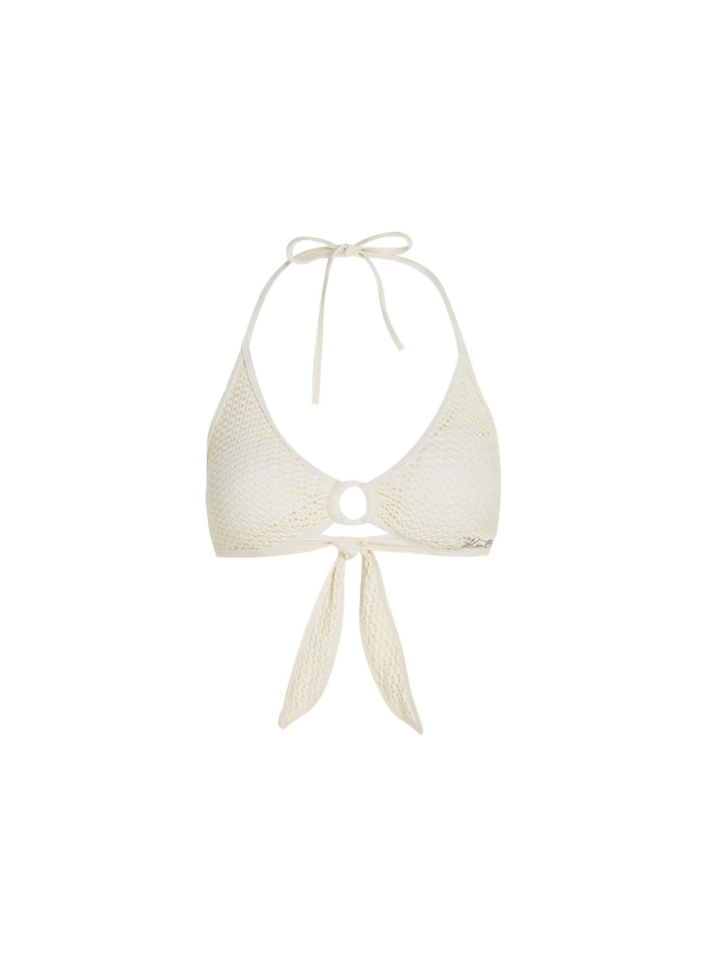 Haut de maillot de bain à nouer KARL LAGERFELD Blanc
