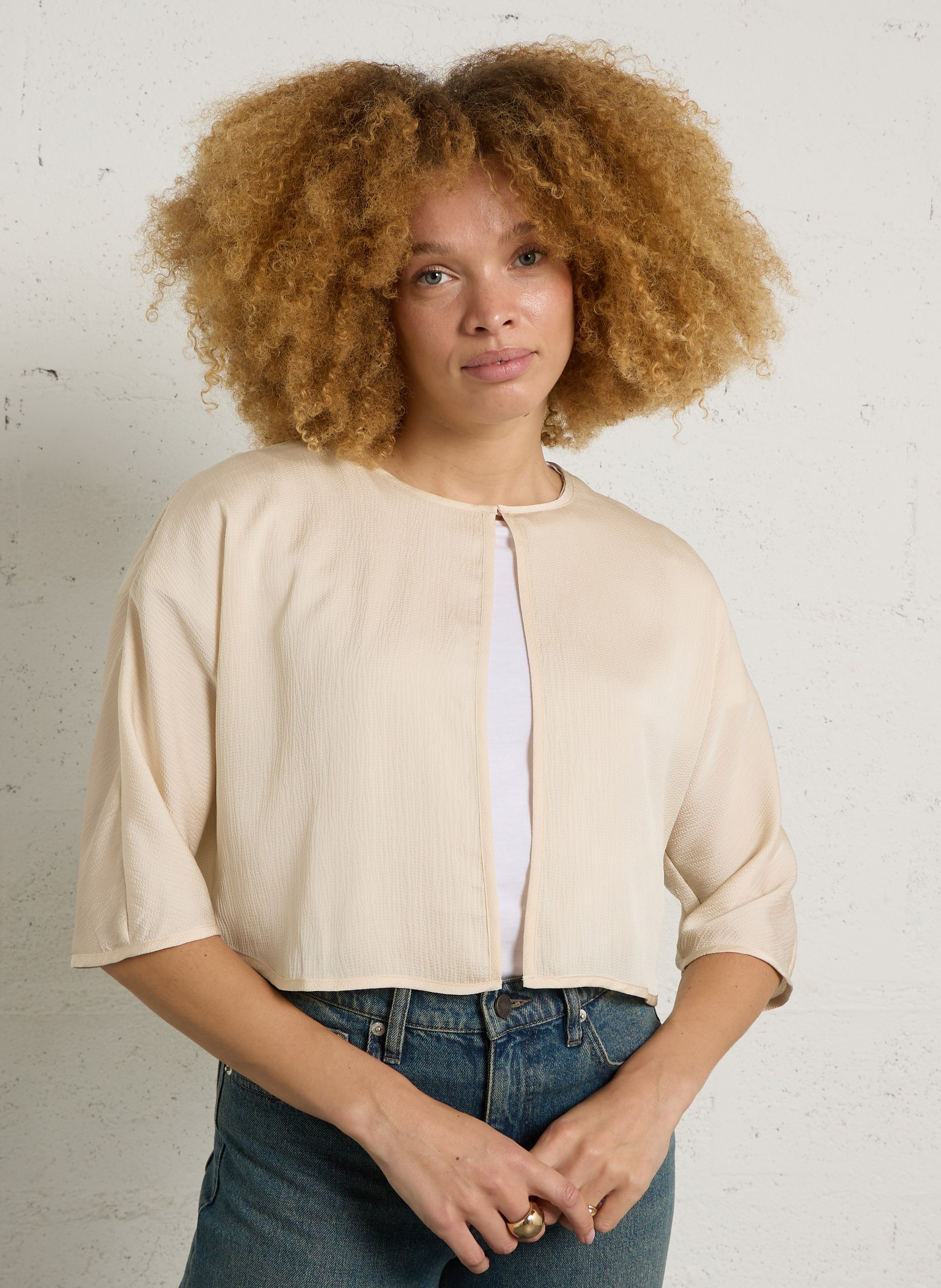 Top court col rond dino MAISON 123 Beige