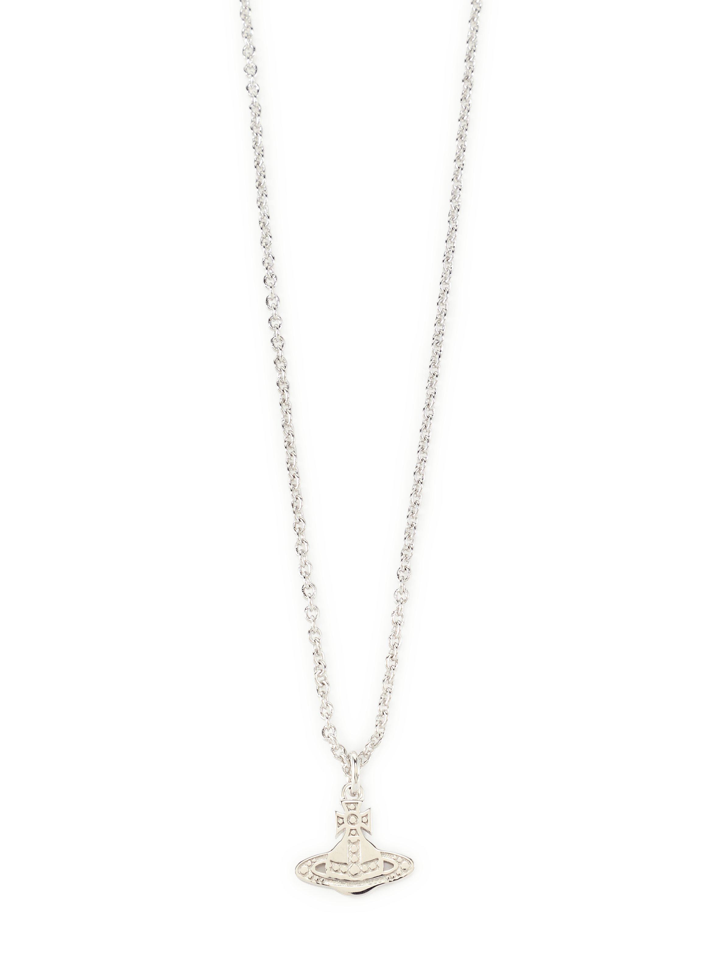 Marinetta Halskette mit Logo aus Messing VIVIENNE WESTWOOD Silber