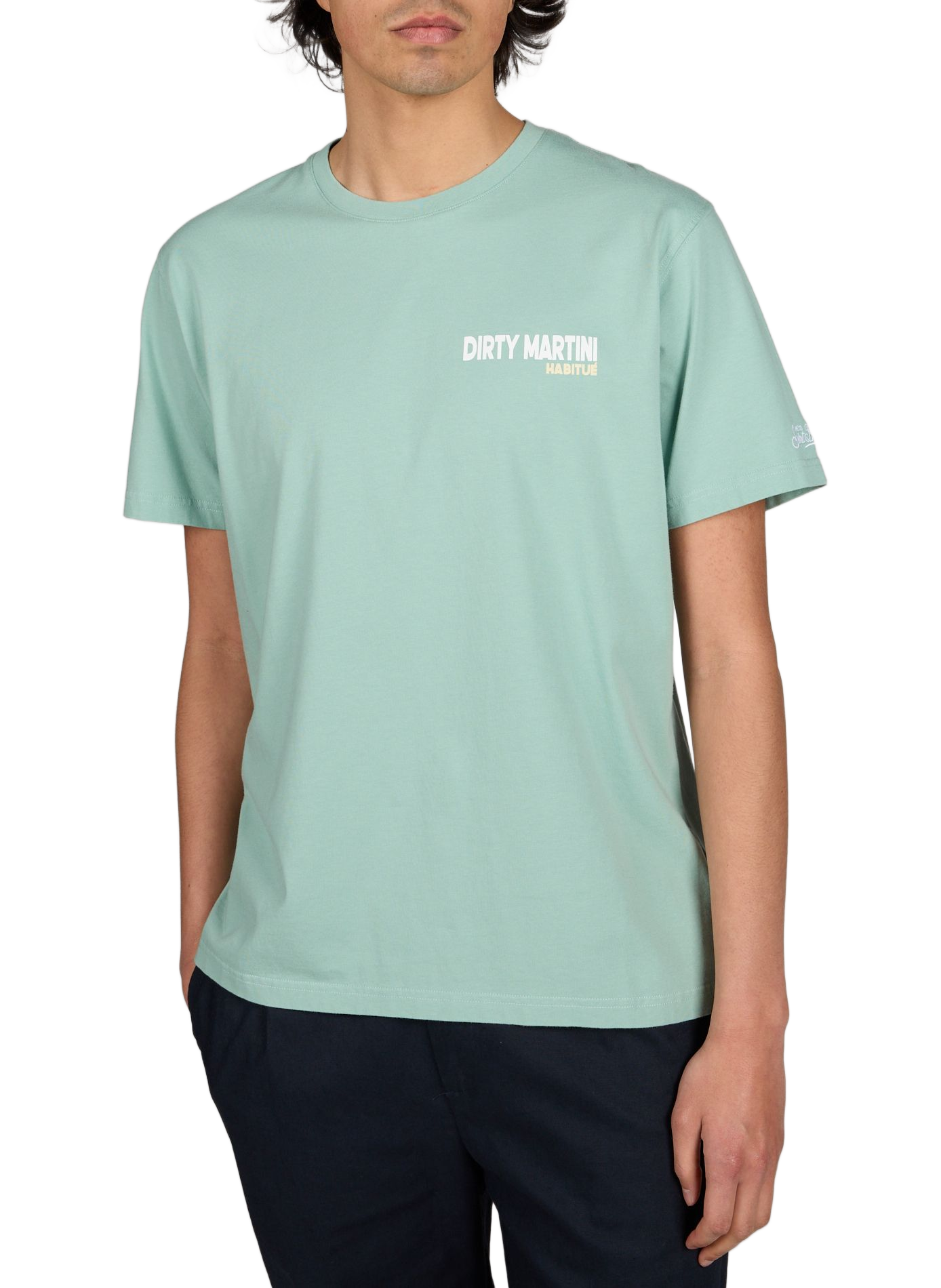 Straight cotton t-shirt MC2 SAINT BARTH Green